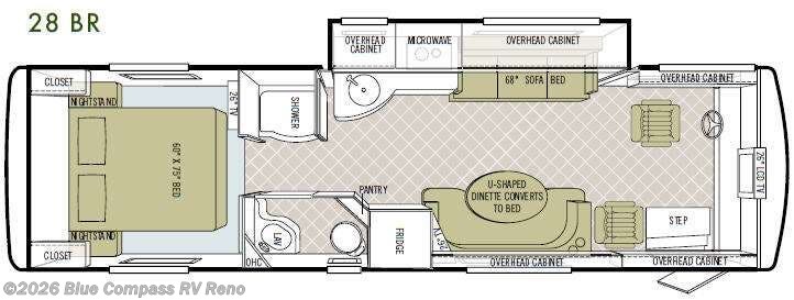 2010 Tiffin Allegro Breeze 28 BR - Used Class A For Sale by Blue Compass RV Reno in Reno, Nevada features Slideout