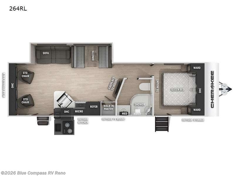 2022 Forest River Cherokee 264RL - Used Travel Trailer For Sale by Blue Compass RV Reno in Reno, Nevada features Slideout