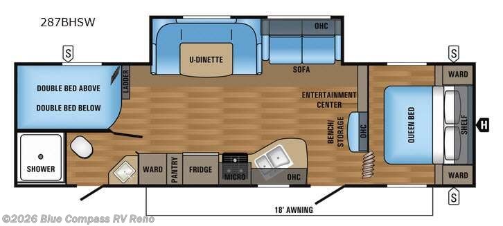 2017 Jayco Jay Flight SLX 287BHSW - Used Travel Trailer For Sale by Blue Compass RV Reno in Reno, Nevada features Slideout