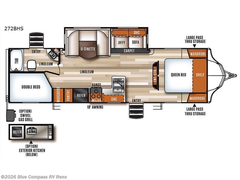 2018 Forest River Vibe 272BHS - Used Travel Trailer For Sale by Blue Compass RV Reno in Reno, Nevada features Slideout
