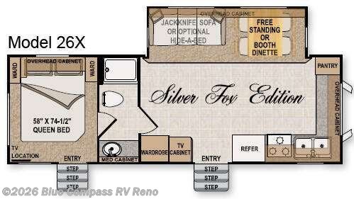 2010 Northwood Arctic Fox 26X - Used Travel Trailer For Sale by Blue Compass RV Reno in Reno, Nevada features Slideout