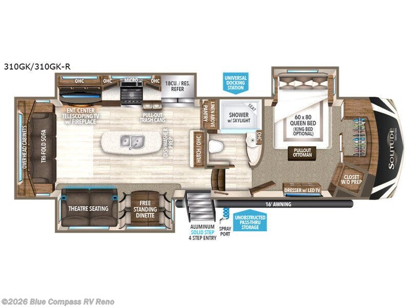 2017 Grand Design Solitude 310GK - Used Fifth Wheel For Sale by Blue Compass RV Reno in Reno, Nevada features Slideout