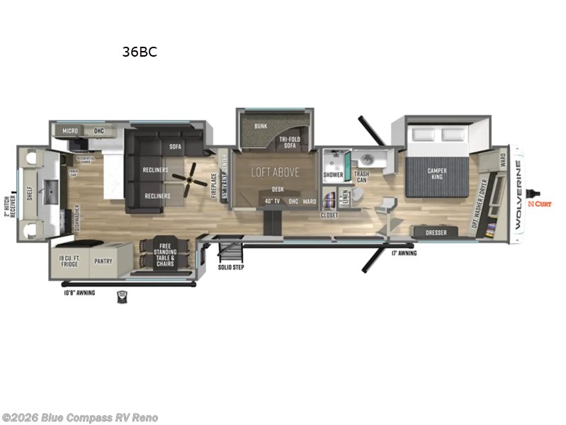 2027 Forest River Wolverine 36BC - New Fifth Wheel For Sale by Blue Compass RV Reno in Reno, Nevada features Slideout