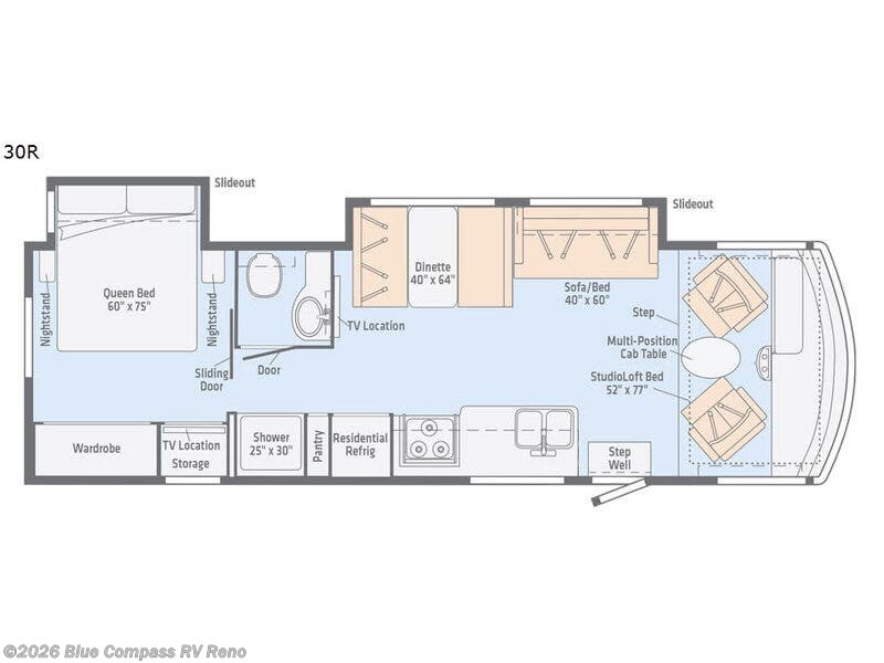 2018 Winnebago Intent 30R - Used Class A For Sale by Blue Compass RV Reno in Reno, Nevada features Slideout