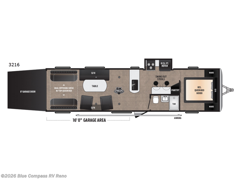 2018 Keystone Impact 3216 - Used Toy Hauler For Sale by Blue Compass RV Reno in Reno, Nevada features Slideout