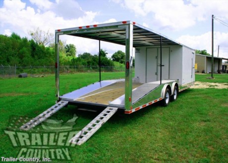 &lt;p&gt;&amp;nbsp;&lt;/p&gt;
&lt;div&gt;NEW 8.5 X 30&#39; ENCLOSED HYBRID TRAILER!&lt;/div&gt;
&lt;div&gt;&amp;nbsp;&lt;/div&gt;
&lt;div&gt;Up for your consideration is a Brand New Heavy Duty Elite Series Model 8.5 x 30 Tandem Axle, Enclosed Trailer w/Open Deck Car/Toy Hauler &amp;amp; Pullout Ramps.&lt;/div&gt;
&lt;div&gt;&amp;nbsp;&lt;/div&gt;
&lt;div&gt;YOU&#39;VE SEEN THE REST...NOW BUY THE BEST!&lt;/div&gt;
&lt;div&gt;&amp;nbsp;&lt;/div&gt;
&lt;div&gt;ALL the TOP QUALITY FEATURES listed in this ad!&lt;/div&gt;
&lt;div&gt;&amp;nbsp;&lt;/div&gt;
&lt;div&gt;ELITE SERIES FEATURES:&lt;/div&gt;
&lt;div&gt;&amp;nbsp;&lt;/div&gt;
&lt;div&gt;- Heavy Duty 8&quot; I-Beam Main Frame W/ 2&quot; X 6&quot; Tube&lt;/div&gt;
&lt;div&gt;- Heavy Duty 54&quot; Triple Tube Tongue&lt;/div&gt;
&lt;div&gt;- Flat Front Trailer w/ Polished Corner Caps&lt;/div&gt;
&lt;div&gt;- Heavy Duty Square Tubing Wall Studs &amp;amp; Roof Bows (** TRUE 1&quot; X&#39;1/2&quot; SQUARE TUBE**)&lt;/div&gt;
&lt;div&gt;- 12&#39; Total Box Space&amp;nbsp; + 18&#39; Open Deck (30&#39; Overall).&lt;/div&gt;
&lt;div&gt;- 16&quot; On Center Walls&lt;/div&gt;
&lt;div&gt;- 16&quot; On Center Floors&lt;/div&gt;
&lt;div&gt;- 16&quot; On Center Roof Bows&lt;/div&gt;
&lt;div&gt;- (2) 5,200lb 4&quot; &quot;Dexter&quot; Drop Axles w/ All Wheel Electric Brakes &amp;amp; EZ LUBE Grease Fittings&lt;/div&gt;
&lt;div&gt;- Side Door with RV Flush Lock &amp;amp; Bar Lock&lt;/div&gt;
&lt;div&gt;- ATP Diamond Plate Recessed Step-Up&lt;/div&gt;
&lt;div&gt;- 6&#39;6&quot; Interior Height&lt;/div&gt;
&lt;div&gt;- Galvalume Seamed Roof w/ Thermo Ply Ceiling Liner&lt;/div&gt;
&lt;div&gt;- 2 5/16&quot; Coupler w/ Snapper Pin&lt;/div&gt;
&lt;div&gt;- Heavy Duty Safety Chains&lt;/div&gt;
&lt;div&gt;- 7-Way Round RV Electrical Wiring Harness w/ Battery Back-Up &amp;amp; Safety Switch&lt;/div&gt;
&lt;div&gt;- 3/8&quot; Heavy Duty TOP Grade Plywood Walls&lt;/div&gt;
&lt;div&gt;- 3/4&quot; Heavy Duty TOP Grade Plywood Floors&lt;/div&gt;
&lt;div&gt;- Heavy Duty Smooth Aluminum Fenders&lt;/div&gt;
&lt;div&gt;- 2K A-Frame Top Wind Jack&lt;/div&gt;
&lt;div&gt;- Deluxe License Plate Holder&lt;/div&gt;
&lt;div&gt;- Top Quality Exterior Grade Paint&lt;/div&gt;
&lt;div&gt;- (1) Non-Powered Interior Roof Vent&lt;/div&gt;
&lt;div&gt;- (1) 12 Volt Interior Trailer Light w/ Wall Switch&lt;/div&gt;
&lt;div&gt;- 24&quot; Diamond Plate ATP Front Stone Guard&amp;nbsp;&lt;/div&gt;
&lt;div&gt;- Smooth Polished Aluminum Front Corners&lt;/div&gt;
&lt;div&gt;- 15&quot; Radial (ST20575R15) Tires &amp;amp; Wheels&lt;/div&gt;
&lt;div&gt;- Metal Exterior&lt;/div&gt;
&lt;div&gt;- Exterior L.E.D. Lighting Package&lt;/div&gt;
&lt;div&gt;- L.E.D. Strip Tail Lights&lt;/div&gt;
&lt;div&gt;- 4&#39; NO SHOW Beaver Tail&lt;/div&gt;
&lt;div&gt;- 3 Exterior Loading Lights&lt;/div&gt;
&lt;div&gt;&amp;nbsp;&lt;/div&gt;
&lt;div&gt;Utility Package &amp;amp; Upgrades:&lt;/div&gt;
&lt;div&gt;&amp;nbsp;&lt;/div&gt;
&lt;div&gt;- Axles Upgraded to 5200 lb &quot;Dexter&quot; 60/40 Split Spread Axles w/ Round Fenders&lt;/div&gt;
&lt;div&gt;- 1 Pair Aluminum Ramp Overs on Open Deck ~ 15&#39; in Length&lt;/div&gt;
&lt;div&gt;- Recessed Aluminum Pullout Ramps&amp;nbsp;&lt;/div&gt;
&lt;div&gt;- 1~13,500 BTU A/C Units w/ Heat Strip, Pre-Wire, &amp;amp; Brace&lt;/div&gt;
&lt;div&gt;- Roof Over Utility Open Deck of Trailer&lt;/div&gt;
&lt;div&gt;- Mill Finish Ceiling and Walls in Encosed 12&#39; Box&lt;/div&gt;
&lt;div&gt;- Electrical Package ~ ( 50 Amp Panel Box w/25&#39; Life Line, 2-120 Volt Interior Recepts, 2~4&#39; 12 Volt L.E.D. Strip Lights w/ Battery)&lt;/div&gt;
&lt;div&gt;- 1 ~ Additional 120 Volt Interior Recepts through out unit. (Total of 3)&lt;/div&gt;
&lt;div&gt;- 2 ~ 4&#39; Florescent Shop Lights&amp;nbsp; (Total of 4) Note: 2 Installed inside of Box, 2 Installed under Open Deck Roof.&lt;/div&gt;
&lt;div&gt;- Pig Tail Wire Stub out at end of Open Deck Roof line&lt;/div&gt;
&lt;div&gt;- Exterior GFI Outlet&lt;/div&gt;
&lt;div&gt;- Generator Door w/ Vents, RV Lock (Installed Driver Side of Box Space, Gives access to Store a Generator Under Interior Cabinet)&lt;/div&gt;
&lt;div&gt;- Double Doors in Rear Enclosed Trailer Wall&lt;/div&gt;
&lt;div&gt;- L-Shaped Overhead Cabinets in White Metal&lt;/div&gt;
&lt;div&gt;- L-Shaped Base Cabinets in White Metal&lt;/div&gt;
&lt;div&gt;- 6 - Base Cabinet Installed Driver side in White Metal&lt;/div&gt;
&lt;div&gt;- 24&quot; Closet Installed Passenger Side&lt;/div&gt;
&lt;div&gt;- Spare Tire Compartment in Floor of Enclosed Box (Spare Tire NOT Included)&lt;/div&gt;
&lt;div&gt;- Radial Tires&lt;/div&gt;
&lt;p&gt;&amp;nbsp;&lt;/p&gt;
&lt;p&gt;* * N.A.T.M. Inspected and Certified * *&lt;br /&gt;* * Manufacturers Title and 5 Year Limited Warranty Included * *&lt;br /&gt;* * PRODUCT LIABILITY INSURANCE * *&lt;br /&gt;* * FINANCING IS AVAILABLE W/ APPROVED CREDIT * *&lt;/p&gt;
&lt;p&gt;ASK US ABOUT OUR RENT TO OWN PROGRAM - NO CREDIT CHECK - LOW DOWN PAYMENT&lt;/p&gt;
&lt;p&gt;&lt;br /&gt;Trailer is offered @ factory direct pick up in Willacoochee, GA...We also offer Nationwide Delivery, please contact us for more information.&lt;br /&gt;CALL: 888-710-2112&lt;/p&gt;