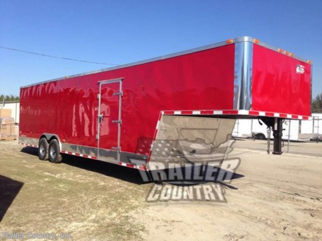 &lt;div&gt;NEW 8.5 X 34&#39; ENCLOSED GOOSENECK CARGO TRAILER&lt;/div&gt;
&lt;div&gt;&amp;nbsp;&lt;/div&gt;
&lt;div&gt;Up for your consideration is a Brand New Model 8.5 x 26 + 8&#39; RISER Tandem Axle, Enclosed Gooseneck Cargo Trailer.&amp;nbsp;&lt;/div&gt;
&lt;div&gt;&amp;nbsp;&lt;/div&gt;
&lt;div&gt;YOU&#39;VE SEEN THE REST...NOW BUY THE BEST!&lt;/div&gt;
&lt;div&gt;&amp;nbsp;&lt;/div&gt;
&lt;div&gt;ALL the TOP QUALITY FEATURES listed in this ad!&lt;/div&gt;
&lt;div&gt;&amp;nbsp;&lt;/div&gt;
&lt;div&gt;STANDARD ELITE SERIES FEATURES:&lt;/div&gt;
&lt;div&gt;&amp;nbsp;&lt;/div&gt;
&lt;div&gt;- Heavy Duty 8&quot; I-Beam Main Frame&lt;/div&gt;
&lt;div&gt;- Heavy Duty 1&quot; X 1 1/2&quot; Square Tubing Wall Studs &amp;amp; Roof Bows&lt;/div&gt;
&lt;div&gt;- 34&#39; Gooseneck, 26&#39; Box Space + 8&#39; Riser&lt;/div&gt;
&lt;div&gt;- 16&quot; On Center Walls&lt;/div&gt;
&lt;div&gt;- 16&quot; On Center Floors&lt;/div&gt;
&lt;div&gt;- 16&quot; On Center Roof Bows&lt;/div&gt;
&lt;div&gt;- (2) 5,200lb &quot;Dexter&quot; TORSION Axles w/ All Wheel Electric Brakes &amp;amp; EZ LUBE Grease Fittings (10K G.V.W.R.)&lt;/div&gt;
&lt;div&gt;- HEAVY DUTY Rear Spring Assisted Ramp Door with (2) Bar locks for Security, EZ Lube Hinge Pins, &amp;amp; 16&quot; Transitional Ramp Flap&lt;/div&gt;
&lt;div&gt;- No-Show Beaver Tail (Dove Tail)&lt;/div&gt;
&lt;div&gt;- 4 - 5,000 lb Flush Floor Mounted D-Rings&lt;/div&gt;
&lt;div&gt;- 36&quot; Side Door with RV Flush Lock &amp;amp; Bar Lock&lt;/div&gt;
&lt;div&gt;- ATP Diamond Plate Recessed Step-Up in Side door&lt;/div&gt;
&lt;div&gt;- 81&quot; Interior Height inside box space (35 1/2&quot; in riser)&lt;/div&gt;
&lt;div&gt;- Galvalume Roof with Thermo Ply and Full Luan Ceiling Liner&lt;/div&gt;
&lt;div&gt;- 2 5/16&quot; Gooseneck Coupler&lt;/div&gt;
&lt;div&gt;- Heavy Duty Safety Chains&lt;/div&gt;
&lt;div&gt;- Electric Landing Gear&lt;/div&gt;
&lt;div&gt;- Roof mounted Solar Panel&lt;/div&gt;
&lt;div&gt;- Marine Grade Battery&lt;/div&gt;
&lt;div&gt;- 7-Way Round RV Electrical Wiring Harness w/ Battery Back-Up &amp;amp; Safety Switch&lt;/div&gt;
&lt;div&gt;- Built In Cabinets &amp;amp; Steps Combo at Riser&lt;/div&gt;
&lt;div&gt;- ATP Bottom Trim on Sides &amp;amp; Rear&lt;/div&gt;
&lt;div&gt;- ATP Front under riser with Keyed Lock Access Door w/ Easy Access Junction Box&lt;/div&gt;
&lt;div&gt;- Exterior L.E.D. Lighting Package&lt;/div&gt;
&lt;div&gt;- D.O.T. Reflective Tape&lt;/div&gt;
&lt;div&gt;- 3/8&quot; Heavy Duty To Grade Plywood Walls&lt;/div&gt;
&lt;div&gt;- 3/4&quot; Heavy Duty Top Grade Plywood Floors w/ Undercoat&lt;/div&gt;
&lt;div&gt;- Heavy Duty Smooth Fender Flares&amp;nbsp;&lt;/div&gt;
&lt;div&gt;- Deluxe License Plate Holder with Light&amp;nbsp;&lt;/div&gt;
&lt;div&gt;- Top Quality Exterior Grade Paint&lt;/div&gt;
&lt;div&gt;- (2) Non-Powered Interior Roof Vent&lt;/div&gt;
&lt;div&gt;- (2) 12 Volt Interior Trailer Light w/ Wall Switch&lt;/div&gt;
&lt;div&gt;- Smooth Polished Aluminum Front &amp;amp; Rear Corners&lt;/div&gt;
&lt;div&gt;- 15&quot; Radial 6-Lug Tires &amp;amp; Wheels&lt;/div&gt;
&lt;div&gt;- Standard .024 White Metal Exterior&lt;/div&gt;
&lt;div&gt;&amp;nbsp;&lt;/div&gt;
&lt;div&gt;Additional Upgrades:&lt;/div&gt;
&lt;div&gt;&amp;nbsp;&lt;/div&gt;
&lt;div&gt;- (2) 7,000lb &quot;Dexter&quot; TORSION Axles w/ All Wheel Electric Brakes &amp;amp; EZ LUBE Grease Fittings (14K G.V.W.R.)&lt;/div&gt;
&lt;div&gt;- 16&quot; Radial 8-Lug (ST23575R16) Tires &amp;amp; Wheels&lt;/div&gt;
&lt;div&gt;- .030 Victory Red Metal&amp;nbsp; ( You choose Final color)&amp;nbsp;&lt;/div&gt;
&lt;div&gt;- A.T.P. (Aluminum Tread Plate) Floor&lt;/div&gt;
&lt;div&gt;- A.T.P. (Aluminum Tread Plate) Ramp and Transition Flap&lt;/div&gt;
&lt;div&gt;&amp;nbsp;&lt;/div&gt;
&lt;p&gt;&lt;br /&gt;* * N.A.T.M. Inspected and Certified * *&lt;br /&gt;&lt;br /&gt;* * Manufacturers Title and 5 Year Limited Warranty Included * *&lt;br /&gt;&lt;br /&gt;* * PRODUCT LIABILITY INSURANCE * *&lt;br /&gt;&lt;br /&gt;* * FINANCING IS AVAILABLE W/ APPROVED CREDIT * *&lt;/p&gt;
&lt;p&gt;ASK US ABOUT OUR RENT TO OWN PROGRAM - NO CREDIT CHECK - LOW DOWN PAYMENT&lt;br /&gt;&lt;br /&gt;Trailer is offered @ factory direct pick up in Willacoochee, GA...We also offer Nationwide Delivery, please contact us for more information.&lt;br /&gt;&lt;br /&gt;CALL: 888-710-2112&lt;/p&gt;