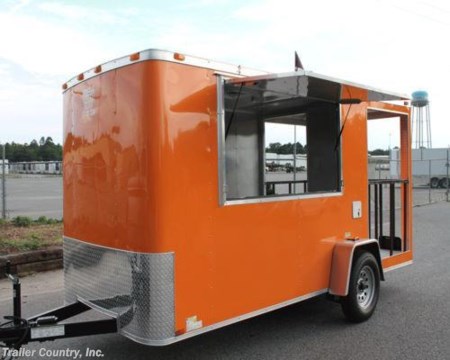 &lt;div&gt;NEW 6 X 14 ENCLOSED CONCESSION / VENDING PORCH TRAILER LOADED W/ OPTIONS!!&lt;/div&gt;
&lt;div&gt;&amp;nbsp;&lt;/div&gt;
&lt;div&gt;Complete with 4&#39; Porch Package!&lt;/div&gt;
&lt;div&gt;&amp;nbsp;&lt;/div&gt;
&lt;div&gt;All the TOP QUALITY FEATURES listed in this ad!&amp;nbsp;&lt;/div&gt;
&lt;div&gt;&amp;nbsp;&lt;/div&gt;
&lt;div&gt;Standard Elite Series Features:&lt;/div&gt;
&lt;div&gt;&amp;nbsp;&lt;/div&gt;
&lt;div&gt;- Heavy Duty 2 X 3 Square Tube Main Frame&lt;/div&gt;
&lt;div&gt;- Heavy Duty 1&quot; x 1 1/2&quot; Square Tubular Wall Studs &amp;amp; Roof Bows&lt;/div&gt;
&lt;div&gt;- 10&#39; Box Space (10&#39; Box Space + 4&#39; Porch = Total Trailer Length of 14&#39;)&lt;/div&gt;
&lt;div&gt;- (1) 3,500lb 4&quot; &quot;Dexter&quot; Drop Axle w/ EZ LUBE Grease Fittings&lt;/div&gt;
&lt;div&gt;- 6&#39; Interior Height&lt;/div&gt;
&lt;div&gt;- 16&quot; On Center Walls&lt;/div&gt;
&lt;div&gt;- 16&quot; On Center Floors&lt;/div&gt;
&lt;div&gt;- 16&quot; On Center Roof Bows&lt;/div&gt;
&lt;div&gt;- Galvalume Seamed Roof w/ Thermo Ply Ceiling Liner&lt;/div&gt;
&lt;div&gt;- 2&quot; Coupler w/ Snapper Pin&lt;/div&gt;
&lt;div&gt;- Heavy Duty Safety Chains&lt;/div&gt;
&lt;div&gt;- 4-Way Flat Wiring Harness Plug&lt;/div&gt;
&lt;div&gt;- 3/8&quot; Heavy Duty Top Grade Plywood Walls&lt;/div&gt;
&lt;div&gt;- 3/4&quot; Heavy Duty Top Grade Plywood Floors&lt;/div&gt;
&lt;div&gt;- Smooth Jeep Style Fenders with Wide Side Marker Clearance Lights&lt;/div&gt;
&lt;div&gt;- 2K A-Frame Top Wind Jack&lt;/div&gt;
&lt;div&gt;- Top Quality Exterior Grade Paint&lt;/div&gt;
&lt;div&gt;- (1) Non-Powered Interior Roof Vent&lt;/div&gt;
&lt;div&gt;- (1) 12 Volt Interior Trailer Light w/ Wall Switch&lt;/div&gt;
&lt;div&gt;- 24&quot; Diamond Plate ATP Front Stone Guard&lt;/div&gt;
&lt;div&gt;- 15&quot; Radial (ST20575R15) Tires &amp;amp; Wheels&lt;/div&gt;
&lt;div&gt;- Exterior L.E.D. Lighting Package&lt;/div&gt;
&lt;div&gt;&amp;nbsp;&lt;/div&gt;
&lt;div&gt;CONCESSION PACKAGE / UPGRADES INCLUDED:&lt;/div&gt;
&lt;div&gt;&amp;nbsp;&lt;/div&gt;
&lt;div&gt;- 3&#39; x 6&#39; Concession Window&lt;/div&gt;
&lt;div&gt;- RTP-Rubber Tread Plate Flooring on Main 10 Foot Encloser&lt;/div&gt;
&lt;div&gt;- Mill Finished Metal Walls and Ceiling Liner&lt;/div&gt;
&lt;div&gt;- Electrical Package (100 AMP Panel Box w/ 25&#39; Life Line, 4-110 Volt Interior Recepts, 1-Wall Switch, 2-4&#39; 12 Volt L.E.D. Strip Lights w/ Battery&lt;/div&gt;
&lt;div&gt;- 4&#39; Porch with ATP Diamond Plate Floor&lt;/div&gt;
&lt;div&gt;- 32&quot; Single Rear Door w/ RV Style Flush Lock to Access Porch&lt;/div&gt;
&lt;div&gt;- Rear Stabilizer Jacks&lt;/div&gt;
&lt;p&gt;&amp;nbsp;&lt;/p&gt;
&lt;p&gt;* * N.A.T.M. Inspected and Certified * *&lt;br /&gt;* * Manufacturers Title and 5 Year Limited Warranty Included * *&lt;br /&gt;* * PRODUCT LIABILITY INSURANCE * *&lt;br /&gt;* * FINANCING IS AVAILABLE W/ APPROVED CREDIT * *&lt;/p&gt;
&lt;p&gt;&lt;br /&gt;Trailer is offered @ factory direct pick up in Willacoochee, GA...We also offer Nationwide Delivery, please contact us for more information.&lt;br /&gt;CALL: 888-710-2112&lt;/p&gt;