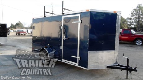 &lt;div&gt;NEW 6 X 12 V-NOSED ENCLOSED CARGO TRAILER&lt;/div&gt;
&lt;div&gt;&amp;nbsp;&lt;/div&gt;
&lt;div&gt;Up for your consideration is a Brand New Model 6 X 12 Single Axle, V-Nosed Enclosed Motorcycle Cargo Trailer.&lt;/div&gt;
&lt;div&gt;&amp;nbsp;&lt;/div&gt;
&lt;div&gt;ALL the TOP QUALITY FEATURES listed in this ad!&lt;/div&gt;
&lt;div&gt;&amp;nbsp;&lt;/div&gt;
&lt;div&gt;Standard ELITE Features:&lt;/div&gt;
&lt;div&gt;&amp;nbsp;&lt;/div&gt;
&lt;div&gt;- Heavy Duty 2&quot; x 3&quot; Square Tube Main Frame&lt;/div&gt;
&lt;div&gt;- Heavy Duty 1&quot; x 1 Square Tubular Wall Studs &amp;amp; Roof Bows&lt;/div&gt;
&lt;div&gt;- 12&#39; Box Space + V-Nose&lt;/div&gt;
&lt;div&gt;- Rear Medium Spring Assisted Ramp Door&lt;/div&gt;
&lt;div&gt;- (1) 3,500lb 4&quot; Drop Axles w/ EZ LUBE Grease Fittings&lt;/div&gt;
&lt;div&gt;- 32&quot; Side Door with Bar Style Lock&lt;/div&gt;
&lt;div&gt;- 6&#39; Interior Height&lt;/div&gt;
&lt;div&gt;- Galvalume Seamed Roof with Thermo Ply Ceiling Liner&lt;/div&gt;
&lt;div&gt;- 2&quot; Coupler w/ Snapper Pin&lt;/div&gt;
&lt;div&gt;- Heavy Duty Safety Chains&lt;/div&gt;
&lt;div&gt;- 4-Way Flat Wiring Harness Plug&lt;/div&gt;
&lt;div&gt;- 3/8&quot; Heavy Duty Plywood Walls&lt;/div&gt;
&lt;div&gt;- 3/4&quot; Heavy Duty Top Grade Plywood Floors&lt;/div&gt;
&lt;div&gt;- Smooth Rounded Fenders&lt;/div&gt;
&lt;div&gt;- 2K A-Frame Top Wind Jack&lt;/div&gt;
&lt;div&gt;- Top Quality Exterior Grade Paint&lt;/div&gt;
&lt;div&gt;- (1) Non-Powered Interior Roof Vent&lt;/div&gt;
&lt;div&gt;- (1) 12 Volt Interior Trailer Dome Light w/ Wall Switch&lt;/div&gt;
&lt;div&gt;- 24&quot; Diamond Plate ATP Front Stone Guard&lt;/div&gt;
&lt;div&gt;- 15&quot; Radial (ST20575R15) Tires on Silver Wheels&lt;/div&gt;
&lt;div&gt;&amp;nbsp;&lt;/div&gt;
&lt;div&gt;UPGRADED ITEMS ON THIS UNIT:&lt;/div&gt;
&lt;div&gt;&amp;nbsp;&lt;/div&gt;
&lt;div&gt;- Upgraded .030 Indigo Blue Metal (You Choose Final Exterior Color)&lt;/div&gt;
&lt;div&gt;- 1-Pair Ladder Racks&lt;/div&gt;
&lt;p&gt;* * N.A.T.M. Inspected and Certified * *&lt;br /&gt;* * Manufacturers Title and 5 Year Limited Warranty Included * *&lt;br /&gt;* * PRODUCT LIABILITY INSURANCE * *&lt;br /&gt;* * FINANCING IS AVAILABLE W/ APPROVED CREDIT * *&lt;/p&gt;
&lt;p&gt;ASK US ABOUT OUR RENT TO OWN PROGRAM - NO CREDIT CHECK - LOW DOWN PAYMENT&lt;/p&gt;
&lt;p&gt;&lt;br /&gt;Trailer is offered @ factory direct pick up in Willacoochee, GA...We also offer Nationwide Delivery, please contact us for more information.&lt;br /&gt;CALL: 888-710-2112&lt;/p&gt;