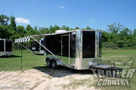 &lt;div&gt;NEW 7 X 14&#39; V-NOSED ENCLOSED CUSTOM MOTORCYCLE TRAILER!&lt;/div&gt;
&lt;div&gt;&amp;nbsp;&lt;/div&gt;
&lt;div&gt;Up for your consideration is a Brand New Heavy Duty Elite Series Model 7 X 14&#39; Tandem Axle, Enclosed Trailer, Loaded w/Upgrades.&lt;/div&gt;
&lt;div&gt;&amp;nbsp;&lt;/div&gt;
&lt;div&gt;YOU&#39;VE SEEN THE REST...NOW BUY THE BEST!&lt;/div&gt;
&lt;div&gt;&amp;nbsp;&lt;/div&gt;
&lt;div&gt;Elite Series Standard Features:&lt;/div&gt;
&lt;div&gt;&amp;nbsp;&lt;/div&gt;
&lt;div&gt;- Heavy Duty Main Frame w/ 2&quot;X4&quot; Square Tube&lt;/div&gt;
&lt;div&gt;- 14&#39; Box Space +&amp;nbsp; V-Nose&lt;/div&gt;
&lt;div&gt;- 1&quot; X 1 1/2&quot; Square Tube Wall &amp;amp; Roof Cross members&lt;/div&gt;
&lt;div&gt;- 16&quot; On Center Walls&lt;/div&gt;
&lt;div&gt;- 16&quot; On Center Floors&lt;/div&gt;
&lt;div&gt;- 16&quot; On Center Roof Bows&lt;/div&gt;
&lt;div&gt;- (2) 3,500 lb &quot; DEXTER&quot; SPRING Axles w/ All Wheel Electric Brakes &amp;amp; EZ LUBE Grease Fittings (Electric Brakes on both Axles, Battery Back-Up, &amp;amp; Safety Switch).&lt;/div&gt;
&lt;div&gt;- Rear Spring Assisted Ramp Door&lt;/div&gt;
&lt;div&gt;- 32&quot; Side Door with Lock&lt;/div&gt;
&lt;div&gt;- 6&#39; Interior Height inside Box Space&lt;/div&gt;
&lt;div&gt;- Galvalume Seamed Roof w/ Thermo Ply Ceiling Liner&lt;/div&gt;
&lt;div&gt;- 2 5/16&quot; Coupler w/ Snapper Pin&lt;/div&gt;
&lt;div&gt;- Heavy Duty Safety Chains&lt;/div&gt;
&lt;div&gt;- 2K Top-Wind Jack&lt;/div&gt;
&lt;div&gt;- 7-Way Round RV Electrical Wiring Harness w/ Battery Back-Up &amp;amp; Safety Switch&lt;/div&gt;
&lt;div&gt;- 24&quot; ATP Front Stone Guard w/ ATP Nose Cap&lt;/div&gt;
&lt;div&gt;- Exterior L.E.D Lighting Package&lt;/div&gt;
&lt;div&gt;- 3/8&quot; Heavy Duty Top Grade Plywood Walls&lt;/div&gt;
&lt;div&gt;- 3/4&quot; Heavy Duty Top Grade Plywood Floors&lt;/div&gt;
&lt;div&gt;- Heavy Duty Smooth Fender&lt;/div&gt;
&lt;div&gt;- Deluxe License Plate Holder&lt;/div&gt;
&lt;div&gt;- Top Quality Exterior Grade Automotive Paint&lt;/div&gt;
&lt;div&gt;- (1) 12-Volt Interior Trailer Light w/ Wall Switch&lt;/div&gt;
&lt;div&gt;- 15&quot; Radial Tires&lt;/div&gt;
&lt;div&gt;- Modular Wheels&lt;/div&gt;
&lt;div&gt;&amp;nbsp;&lt;/div&gt;
&lt;div&gt;Options &amp;amp; Upgrades:&lt;/div&gt;
&lt;div&gt;&amp;nbsp;&lt;/div&gt;
&lt;div&gt;- Motorcycle Package ~ Star Aluminum Mag Wheels, Anodized Front and Rear Corner Caps, 24&quot; Polished Metal Sides &amp;amp; Rear, 1 Pair of Rear Stabilizer Jacks, 1 Pair Aluminum Flow thru Vents, 4- Drings, RV Style Flush lock( Note: Mags have Black Inlay)&lt;/div&gt;
&lt;div&gt;- Radial Tires&lt;/div&gt;
&lt;div&gt;- 1 ~ Aluminum Mag Radial Spare&amp;nbsp;&lt;/div&gt;
&lt;div&gt;- Soft Rounded V-Nose w/ Polished Metal Cap&lt;/div&gt;
&lt;div&gt;- Electrical Package ~ 30 Amp Panel Box w/25&#39; Life Line, 2~110 Volt Interior Recepts, 2~ 4&#39; 12 Volt L.E.D. Strip Lights w/ Battery&lt;/div&gt;
&lt;div&gt;- 4 ~ Additional 110 Volt Interior Recepts throughout unit. (Total of 6)&lt;/div&gt;
&lt;div&gt;- 1 ~ Exterior GFI Outlets&amp;nbsp;&lt;/div&gt;
&lt;div&gt;- A/C Unit ~ Pre-wire &amp;amp; Brace, (13,500 BTU Unit w/ Heat Strip)&lt;/div&gt;
&lt;div&gt;- 4 ~ 4-Way 12 Volt L.E.D. Light (Installed on Curbside One on Each side of Awning- Exterior of Trailer)&lt;/div&gt;
&lt;div&gt;- 12&#39; Manual Awning on Trailer Curbside&lt;/div&gt;
&lt;div&gt;- Base Cabinet&amp;nbsp; in V-Nose w/ 4 Drawers &amp;amp; 2 Doors&lt;/div&gt;
&lt;div&gt;- 2 ~ 15&quot; x 30&quot; Windows One on Each Side of Trailer&lt;/div&gt;
&lt;div&gt;- 1 ~ 12&quot; x18&quot; Window&amp;nbsp;Installed into Trailer Side Door&lt;/div&gt;
&lt;div&gt;- 1 ~ Motor Based Plug ( Exterior Motor Base Plug In place of 25&#39; Lifeline- 30 AMP Installed Driver Side Front V-Nose&lt;/div&gt;
&lt;div&gt;- 1 ~ Roof Vent&amp;nbsp;&lt;/div&gt;
&lt;div&gt;- RTP Ramp (Rubber Tread Plate) Flooring in Interior Box Space&lt;/div&gt;
&lt;div&gt;- RTP Ramp (Rubber Tread Plate) Flooring on Ramp&lt;/div&gt;
&lt;div&gt;- White Metal Ceiling and Walls w/Ceiling Liner&lt;/div&gt;
&lt;div&gt;- Insulated Walls &amp;amp; Ceiling&lt;/div&gt;
&lt;div&gt;- 9&quot; Added Interior Height (approx. 6&#39; 9&quot; Interior Height)&lt;/div&gt;
&lt;div&gt;- Semi-Screwless Metal Exterior&lt;/div&gt;
&lt;div&gt;- 60&quot; Extended Tongue/ATP - Generator Platform&amp;nbsp;&lt;/div&gt;
&lt;div&gt;- .030 Upgraded Exterior Metal - Black&lt;/div&gt;
&lt;div&gt;- E-Track Installed into Driverside Wall 18&quot; from Floor from Trailer to (14&#39; Long)&lt;/div&gt;
&lt;div&gt;- E-Track Installed into Passenger Side Wall 18&quot; from Floor from Trailer (11&#39; Long)&lt;/div&gt;
&lt;p&gt;* * N.A.T.M. Inspected and Certified * *&lt;br /&gt;&lt;br /&gt;* * Manufacturers Title and 5 Year Limited Warranty Included * *&lt;br /&gt;&lt;br /&gt;* * PRODUCT LIABILITY INSURANCE * *&lt;br /&gt;&lt;br /&gt;* * FINANCING IS AVAILABLE W/ APPROVED CREDIT * *&lt;/p&gt;
&lt;p&gt;ASK US ABOUT OUR RENT TO OWN PROGRAM - NO CREDIT CHECK - LOW DOWN PAYMENT&lt;br /&gt;&lt;br /&gt;Trailer is offered @ factory direct pick up in Willacoochee, GA...We also offer Nationwide Delivery, please contact us for more information.&lt;br /&gt;&lt;br /&gt;CALL: 888-710-2112&lt;/p&gt;