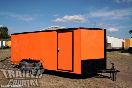 &lt;p&gt;&amp;nbsp;&lt;/p&gt;
&lt;div&gt;NEW 7 X 16 V-NOSED ENCLOSED CARGO TRAILER&lt;/div&gt;
&lt;div&gt;&amp;nbsp;&lt;/div&gt;
&lt;div&gt;Up for your consideration is a Brand New Model 7 X 16 Tandem Axle, V-Nosed Enclosed Motorcycle Cargo Trailer w/BLACKOUT PACKAGE.&lt;/div&gt;
&lt;div&gt;&amp;nbsp;&lt;/div&gt;
&lt;div&gt;Standard ALL AMERICAN SERIES Features:&lt;/div&gt;
&lt;div&gt;&amp;nbsp;&lt;/div&gt;
&lt;div&gt;&amp;bull;Heavy Duty 2&quot; x 4&quot; Square Tube Main Frame&amp;nbsp;&lt;/div&gt;
&lt;div&gt;&amp;bull;Heavy Duty 1&quot; x 1&quot; Square Tubular Wall Studs &amp;amp; Roof Bows&lt;/div&gt;
&lt;div&gt;&amp;bull;16&#39; Box Space + V-Nose&lt;/div&gt;
&lt;div&gt;&amp;bull;Rear Medium Spring Assisted Ramp Door with 16&quot; Ramp Flap&lt;/div&gt;
&lt;div&gt;&amp;bull;16&quot; On Center Wall &amp;amp; Floor &amp;amp; Ceiling Crossmembers&lt;/div&gt;
&lt;div&gt;&amp;bull;(2) 3,500lb 4&quot; All Wheel Electric Brake Drop Axles w/ EZ LUBE Grease Fittings, Battery Back-up, Safety Switch, and Break-A-Way Kit.&lt;/div&gt;
&lt;div&gt;&amp;bull;32&quot; Piano Hinge Side Door with RV Style Flush Lock&lt;/div&gt;
&lt;div&gt;&amp;bull;6&#39; Interior Height&lt;/div&gt;
&lt;div&gt;&amp;bull;Galvalume Seamed Roof with Luan Lining Strip&lt;/div&gt;
&lt;div&gt;&amp;bull;2 5/16&quot; Coupler w/ Snapper Pin&lt;/div&gt;
&lt;div&gt;&amp;bull;Heavy Duty Safety Chains&lt;/div&gt;
&lt;div&gt;&amp;bull;7-Way Round RV Style Wiring Harness Plug&lt;/div&gt;
&lt;div&gt;&amp;bull;3/8&quot; Heavy Duty Top Grade Plywood Walls&lt;/div&gt;
&lt;div&gt;&amp;bull;3/4&quot; Heavy Duty Top Grade Plywood Floors&lt;/div&gt;
&lt;div&gt;&amp;bull;Smooth Rounded Tear Drop Fenders&lt;/div&gt;
&lt;div&gt;&amp;bull;2K A-Frame Top Wind Jack&lt;/div&gt;
&lt;div&gt;&amp;bull;Top Quality Exterior Grade Paint&lt;/div&gt;
&lt;div&gt;&amp;bull;(1) Non-Powered Interior Roof Vent&lt;/div&gt;
&lt;div&gt;&amp;bull;(1) 12 Volt Interior Trailer Dome Light w/ Wall Switch&lt;/div&gt;
&lt;div&gt;&amp;bull;24&quot; Diamond Plate ATP Front Stone Guard&lt;/div&gt;
&lt;div&gt;&amp;bull;15&quot; Radial&amp;nbsp;(ST20575D15) Tires &amp;amp; Wheels&lt;/div&gt;
&lt;div&gt;&amp;nbsp;&lt;/div&gt;
&lt;div&gt;Custom Blackout Package:&lt;/div&gt;
&lt;div&gt;&amp;nbsp;&lt;/div&gt;
&lt;div&gt;&amp;bull;Spider Aluminum Mag Wheels&lt;/div&gt;
&lt;div&gt;&amp;bull;Radial Tires (ST20575R15)&lt;/div&gt;
&lt;div&gt;&amp;bull;Blackout Trim -Including Top Trim, Bottom Trim, &amp;amp; Door Trim&lt;/div&gt;
&lt;div&gt;&amp;bull;Blackout Door Hardware&lt;/div&gt;
&lt;div&gt;&amp;bull;Blackout Fenders&lt;/div&gt;
&lt;div&gt;&amp;bull;24&quot; Black ATP (Aluminum Tread Plate) Front Stone Guard and V-Nose Cap&lt;/div&gt;
&lt;div&gt;&amp;nbsp;&lt;/div&gt;
&lt;div&gt;Additional Upgrades:&lt;/div&gt;
&lt;div&gt;&amp;bull;.030 Upgraded Exterior Colored Metal -Your Choice!&lt;/div&gt;
&lt;p&gt;&amp;nbsp;&lt;/p&gt;
&lt;p&gt;* * N.A.T.M. Inspected and Certified * *&lt;br /&gt;* * Manufacturers Title and 1 Year Limited Warranty Included * *&lt;br /&gt;* * PRODUCT LIABILITY INSURANCE * *&lt;br /&gt;* * FINANCING IS AVAILABLE W/ APPROVED CREDIT * *&lt;/p&gt;
&lt;p&gt;ASK US ABOUT OUR RENT TO OWN PROGRAM - NO CREDIT CHECK - LOW DOWN PAYMENT.&amp;nbsp;&lt;/p&gt;
&lt;p&gt;&lt;br /&gt;Trailer is offered @ factory direct pick up in Pearson, GA...We also offer Nationwide Delivery, please contact us for more information.&lt;br /&gt;CALL: 888-710-2112&lt;/p&gt;