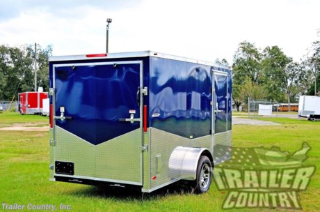 &lt;div&gt;NEW 6&#39; x 12&#39; Custom Slanted Trim &amp;amp; V-Nose Enclosed Motorcycle Cargo Trailer w/ Ramp &amp;amp; Mags!&lt;/div&gt;
&lt;div&gt;&amp;nbsp;&lt;/div&gt;
&lt;div&gt;Up for your consideration is a Brand New Heavy Duty Elite Series Model&amp;nbsp; Custom Slanted V-Nose 6&#39; x 12&#39; Single Axle,&amp;nbsp; Enclosed Cargo - Motorcycle Trailer w/ Custom Trim Package.&lt;/div&gt;
&lt;div&gt;&amp;nbsp;&lt;/div&gt;
&lt;div&gt;YOU&#39;VE SEEN THE REST...NOW BUY THE BEST!&lt;/div&gt;
&lt;div&gt;&amp;nbsp;&lt;/div&gt;
&lt;div&gt;Elite Series Standard Features:&lt;/div&gt;
&lt;div&gt;&amp;nbsp;&lt;/div&gt;
&lt;div&gt;Heavy Duty 2&quot; x 3&quot; Steel Tube Main Frame&lt;/div&gt;
&lt;div&gt;12&#39; Box Space + V-Nose&lt;/div&gt;
&lt;div&gt;Rear Spring Assisted Ramp Door w/ Transition Flap&lt;/div&gt;
&lt;div&gt;Heavy Duty 1&quot; x 1 1/2&quot; Square Tubular Wall Studs &amp;amp; Roof Bows&lt;/div&gt;
&lt;div&gt;(1) 3,500 lb &quot;Dexter&quot; Drop Axle w/ EZ Lube Grease Fittings&lt;/div&gt;
&lt;div&gt;32&quot; Side Door w/ Bar Lock&lt;/div&gt;
&lt;div&gt;6&#39; Interior Height&lt;/div&gt;
&lt;div&gt;16&quot; On Center Walls&lt;/div&gt;
&lt;div&gt;16&quot; On Center Floors&lt;/div&gt;
&lt;div&gt;16&quot; On Center Roof Bows&lt;/div&gt;
&lt;div&gt;2&quot; Coupler w/ Snapper Pin&lt;/div&gt;
&lt;div&gt;Galvalume Seamed Roof w/ Thermo Ply Ceiling Liner&lt;/div&gt;
&lt;div&gt;Heavy Duty Safety Chains&lt;/div&gt;
&lt;div&gt;4-Way FLAT Wiring Plug&lt;/div&gt;
&lt;div&gt;3/8&quot; Heavy Duty Top Grade Plywood Walls&lt;/div&gt;
&lt;div&gt;3/4&quot; Heavy Duty Top Grade Plywood Floors Smooth&lt;/div&gt;
&lt;div&gt;Jeep Style Fenders&lt;/div&gt;
&lt;div&gt;2K A-Frame Top Wind Jack&lt;/div&gt;
&lt;div&gt;Top Quality Exterior Grade Paint&lt;/div&gt;
&lt;div&gt;(1) Non-Powered Interior Roof Vent&lt;/div&gt;
&lt;div&gt;(1) 12 Volt Interior Trailer Dome Light w/ Wall Switch&lt;/div&gt;
&lt;div&gt;24&quot; Diamond Plate ATP Front Stone Guard&lt;/div&gt;
&lt;div&gt;15&quot; Radial (ST20575R15) Tires &amp;amp; Wheels&lt;/div&gt;
&lt;div&gt;Exterior L.E.D. Lighting Package&lt;/div&gt;
&lt;div&gt;&amp;nbsp;&lt;/div&gt;
&lt;div&gt;Motorcycle Package &amp;amp; Upgrades:&lt;/div&gt;
&lt;div&gt;&amp;nbsp;&lt;/div&gt;
&lt;div&gt;SLANTED Custom ATP (Aluminum Tread Plate) Sides &amp;amp; Rear&lt;/div&gt;
&lt;div&gt;.030 Upgraded Exterior Aluminum&lt;/div&gt;
&lt;div&gt;Aluminum Mag Wheels (w/ Black In Lay)&lt;/div&gt;
&lt;div&gt;Polished Front &amp;amp; Rear Corner Caps&lt;/div&gt;
&lt;div&gt;6 Interior Mounted Floor D-Rings&amp;nbsp;&lt;/div&gt;
&lt;div&gt;RV Style Keyed Door Lock&amp;nbsp;&lt;/div&gt;
&lt;div&gt;Rear Stabilizer Jacks&lt;/div&gt;
&lt;div&gt;1 Pair Aluminum Flow Thru Vents&amp;nbsp;&lt;/div&gt;
&lt;div&gt;Custom E-Track Installed on Side Walls (30&quot; from floor)&lt;/div&gt;
&lt;div&gt;Screwless Exterior Metal&lt;/div&gt;
&lt;div&gt;&amp;nbsp;&lt;/div&gt;
&lt;div&gt;IN STOCK in .030 INDIGO BLUE.&amp;nbsp;&lt;/div&gt;
&lt;div&gt;&amp;nbsp;&lt;/div&gt;
&lt;div&gt;FINANCING IS AVAILABLE W/ APPROVED CREDIT&lt;/div&gt;
&lt;div&gt;&amp;nbsp;&lt;/div&gt;
&lt;div&gt;ASK US ABOUT OUR RENT TO OWN PROGRAM - NO CREDIT CHECK - LOW DOWN PAYMENT&lt;/div&gt;
&lt;div&gt;&amp;nbsp;&lt;/div&gt;
&lt;div&gt;Manufacturers Title and 5 Year Limited Warranty Included&lt;/div&gt;
&lt;div&gt;&amp;nbsp;&lt;/div&gt;
&lt;div&gt;**PRODUCT LIABILITY INSURANCE**&lt;/div&gt;
&lt;div&gt;&amp;nbsp;&lt;/div&gt;
&lt;div&gt;Trailer is offered @ factory direct pricing...We also have a Florida pick up location in Tampa and We offer Nationwide&lt;/div&gt;
&lt;div&gt;&amp;nbsp;&lt;/div&gt;
&lt;div&gt;*Trailer Shown with Optional Trim*&lt;/div&gt;
&lt;div&gt;&amp;nbsp;&lt;/div&gt;
&lt;div&gt;All Trailers are D.O.T. Compliant for all 50 States, Canada, &amp;amp; Mexico.&lt;/div&gt;
&lt;div&gt;&amp;nbsp;&lt;/div&gt;
&lt;div&gt;&amp;nbsp;&lt;/div&gt;
&lt;div&gt;FOR MORE INFORMATION CALL:&lt;/div&gt;
&lt;div&gt;&amp;nbsp;&lt;/div&gt;
&lt;div&gt;888-710-2112&lt;/div&gt;
&lt;div&gt;&amp;nbsp;&lt;/div&gt;
&lt;p&gt;&amp;nbsp;&lt;/p&gt;
