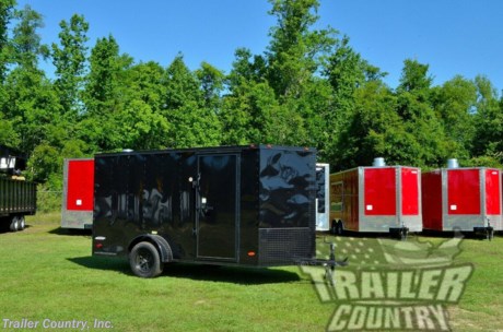 &lt;p&gt;BRAND NEW 6&#39; x 12&#39; V-Nose Enclosed Motorcycle Cargo Trailer Black-Out Package&lt;/p&gt;
&lt;p&gt;Up for your consideration is a Brand New Elite Series Model V-Nose 6&#39; x 12&#39; Single Axle,&amp;nbsp; Enclosed Cargo - Motorcycle Trailer w/ Custom BLACK-OUT Trim Package.&lt;/p&gt;
&lt;p&gt;&amp;nbsp;&lt;/p&gt;
&lt;p&gt;YOU&#39;VE SEEN THE REST...NOW BUY THE BEST!&lt;/p&gt;
&lt;p&gt;&amp;nbsp;&lt;/p&gt;
&lt;p&gt;Elite Series Standard Features:&lt;/p&gt;
&lt;p&gt;Heavy Duty 2&quot; x 3&quot; Steel Tube Main Frame&amp;nbsp;&lt;/p&gt;
&lt;p&gt;Heavy Duty 1&quot; x 1 1/2&quot; Square Tubular Wall and Roof Bows&lt;/p&gt;
&lt;p&gt;12&#39; Box Space + V-Nose&lt;/p&gt;
&lt;p&gt;Rear Spring Assisted Ramp Door w/ Transition Flap&lt;/p&gt;
&lt;p&gt;(1) 3,500 lb &quot;Dexter&quot; Drop Axle w/ EZ Lube Grease Fittings&lt;/p&gt;
&lt;p&gt;32&quot; Side Door w/ Bar Lock&lt;/p&gt;
&lt;p&gt;6&#39; Interior Height&lt;/p&gt;
&lt;p&gt;2&quot; Coupler w/ Snapper Pin&lt;/p&gt;
&lt;p&gt;Galvalume Seamed Roof w/ Thermo Ply Ceiling Liner&lt;/p&gt;
&lt;p&gt;Heavy Duty Safety Chains&lt;/p&gt;
&lt;p&gt;4-Way FLAT Wiring Plug&lt;/p&gt;
&lt;p&gt;3/8&quot; Heavy Duty Top Grade Plywood Walls&lt;/p&gt;
&lt;p&gt;3/4&quot; Heavy Duty Top Grade Plywood Floors Smooth&lt;/p&gt;
&lt;p&gt;Jeep Style Fenders&lt;/p&gt;
&lt;p&gt;2K A-Frame Top Wind Jack&lt;/p&gt;
&lt;p&gt;Top Quality Exterior Grade Paint&lt;/p&gt;
&lt;p&gt;(1) Non-Powered Interior Roof Vent&lt;/p&gt;
&lt;p&gt;(1) 12 Volt Interior Trailer Dome Light w/ Wall Switch&lt;/p&gt;
&lt;p&gt;24&quot; Diamond Plate ATP Front Stone Guard&lt;/p&gt;
&lt;p&gt;15&quot; Radial (ST20575R15) Tires &amp;amp; Wheels&lt;/p&gt;
&lt;p&gt;Exterior L.E.D. Lighting Package&lt;/p&gt;
&lt;p&gt;&amp;nbsp;&lt;/p&gt;
&lt;p&gt;Black Out Package:&lt;/p&gt;
&lt;p&gt;Black ATP Diamond Plate Nose Cap (Aluminum Tread Plate)&lt;/p&gt;
&lt;p&gt;Black Out Trim&amp;nbsp;&lt;/p&gt;
&lt;p&gt;Black Out Fenders&lt;/p&gt;
&lt;p&gt;.030 Upgraded Exterior Aluminum (You Choose Final Color)&lt;/p&gt;
&lt;p&gt;Black Modular Wheels&lt;/p&gt;
&lt;p&gt;Black Locks and Handles&lt;/p&gt;
&lt;p&gt;&amp;nbsp;&lt;/p&gt;
&lt;p&gt;Shown in .030 BLACK&lt;/p&gt;
&lt;p&gt;&amp;nbsp;&lt;/p&gt;
&lt;p&gt;!!YOU CHOOSE FINAL COLOR!!&lt;/p&gt;
&lt;p&gt;&amp;nbsp;&lt;/p&gt;
&lt;p&gt;All Trailers are D.O.T. Compliant for all 50 States, Canada, &amp;amp; Mexico.&lt;/p&gt;
&lt;p&gt;* * N.A.T.M. Inspected and Certified * *&lt;br /&gt;* * Manufacturers Title and 5 Year Limited Warranty Included * *&lt;br /&gt;* * PRODUCT LIABILITY INSURANCE * *&lt;br /&gt;* * FINANCING IS AVAILABLE W/ APPROVED CREDIT * *&amp;nbsp;&lt;/p&gt;
&lt;p&gt;ASK US ABOUT OUR RENT TO OWN PROGRAM - NO CREDIT CHECK - LOW DOWN PAYMENT&lt;/p&gt;
&lt;p&gt;&lt;br /&gt;Trailer is offered @ factory direct pick up in&amp;nbsp;Willacoochee, GA...We also offer Nationwide Delivery, please contact us for more information.&lt;br /&gt;CALL: 888-710-2112&lt;/p&gt;
