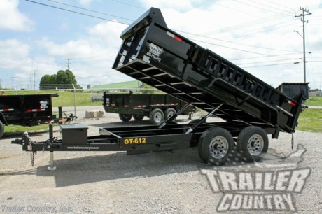 &lt;p&gt;&lt;strong&gt;Brand New 6&#39; x 12&#39; Bumper Pull Hydraulic Dump Trailer w/ Power Up &amp;amp; Down&lt;/strong&gt;&lt;/p&gt;
&lt;p&gt;&lt;strong&gt;&amp;nbsp;&lt;/strong&gt;&lt;/p&gt;
&lt;p&gt;&lt;strong&gt;Up for your Consideration is a Brand New Model 6&#39;x12&#39; Tandem Axle, Bumper Pull Hydraulic Dump Trailer w/ Combo Spreader / Barn Gate, Ramps, and Remote&lt;/strong&gt;&lt;/p&gt;
&lt;p&gt;&lt;strong&gt;&amp;nbsp;&lt;/strong&gt;&lt;/p&gt;
&lt;p&gt;&lt;strong&gt;Also Great for Roofing - Construction - Storm Clean Up - Equipment Hauling - Landscaping &amp;amp; More!&lt;/strong&gt;&lt;/p&gt;
&lt;p&gt;&amp;nbsp;&lt;/p&gt;
&lt;p&gt;&lt;strong&gt;Standard Features:&lt;/strong&gt;&lt;/p&gt;
&lt;p&gt;&lt;strong&gt;Proudly Made in the U.S.A.&amp;nbsp;&lt;/strong&gt;&lt;/p&gt;
&lt;p&gt;&lt;strong&gt;Heavy Duty Main Frame&amp;nbsp;&lt;/strong&gt;&lt;/p&gt;
&lt;p&gt;&lt;strong&gt;12 Gauge Sides&lt;/strong&gt;&lt;/p&gt;
&lt;p&gt;&lt;strong&gt;12 Gauge Floor&lt;/strong&gt;&lt;/p&gt;
&lt;p&gt;&lt;strong&gt;24&quot; High Sides&lt;/strong&gt;&lt;/p&gt;
&lt;p&gt;&lt;strong&gt;10,400 lb G.V.W.R.&amp;nbsp;&amp;nbsp;&lt;/strong&gt;&lt;/p&gt;
&lt;p&gt;&lt;strong&gt;(2) 5,200 lb &quot;Dexter&quot; E-Z Lube Equalized Leaf Spring Axles w/ All Wheel Electric Brakes&lt;/strong&gt;&lt;/p&gt;
&lt;p&gt;&lt;strong&gt;Emergency Break-A-Way Kit&lt;/strong&gt;&lt;/p&gt;
&lt;p&gt;&lt;strong&gt;(2) 3&quot; x 30&quot; Hydraulic Cylinder&lt;/strong&gt;&lt;/p&gt;
&lt;p&gt;&lt;strong&gt;12V DC Hydraulic Pump (Power Up and Power Down)&lt;/strong&gt;&lt;/p&gt;
&lt;p&gt;&lt;strong&gt;2 5/16&quot; Heavy Duty Coupler&amp;nbsp;&lt;/strong&gt;&lt;/p&gt;
&lt;p&gt;&lt;strong&gt;Heavy Duty 14 Gauge Roll Formed Diamond Plate Steel Fenders&lt;/strong&gt;&lt;/p&gt;
&lt;p&gt;&lt;strong&gt;Heavy Duty Safety Chains - w/ Hooks&lt;/strong&gt;&lt;/p&gt;
&lt;p&gt;&lt;strong&gt;Powder Coated Black Paint&lt;/strong&gt;&lt;/p&gt;
&lt;p&gt;&lt;strong&gt;5,000 lb &quot;A&quot; Frame-Top Wind Jack&lt;/strong&gt;&lt;/p&gt;
&lt;p&gt;&lt;strong&gt;2 - Way Combination Rear Barn Style / Spreader Gate w/ Lock &amp;amp; Hold Back Chains&lt;/strong&gt;&lt;/p&gt;
&lt;p&gt;&lt;strong&gt;Deep Cycle Marine Battery w/ Remote in Lockable Storage Box&lt;/strong&gt;&lt;/p&gt;
&lt;p&gt;&lt;strong&gt;7-Way Round Electrical Plug&lt;/strong&gt;&lt;/p&gt;
&lt;p&gt;&lt;strong&gt;3&quot; C-Channel Fender Mounted Ramps&lt;/strong&gt;&lt;/p&gt;
&lt;p&gt;&lt;strong&gt;Tires - ST225-75R-15 Radial Tires&lt;/strong&gt;&lt;/p&gt;
&lt;p&gt;&lt;strong&gt;Wheels - 15&quot; Silver Powder Coated Mod Wheels&lt;/strong&gt;&lt;/p&gt;
&lt;p&gt;&lt;strong&gt;(5) - 5,000 lb D-Rings&lt;/strong&gt;&lt;/p&gt;
&lt;p&gt;&lt;strong&gt;Stake Pockets All Round&lt;/strong&gt;&lt;/p&gt;
&lt;p&gt;&lt;strong&gt;D.O.T. Compliant L.E.D. Lighting System&lt;/strong&gt;&lt;/p&gt;
&lt;p&gt;&lt;strong&gt;D.O.T. Reflective Tape&lt;/strong&gt;&lt;/p&gt;
&lt;p&gt;&lt;strong&gt;Spare Tire Mount&lt;/strong&gt;&lt;/p&gt;
&lt;p&gt;&lt;strong&gt;Approx. Bed Width: 72&quot;&lt;/strong&gt;&lt;/p&gt;
&lt;p&gt;&lt;strong&gt;Approx. Box Length: 144&#39;&#39;&lt;/strong&gt;&lt;/p&gt;
&lt;p&gt;&lt;strong&gt;&amp;nbsp;&lt;/strong&gt;&lt;/p&gt;
&lt;p&gt;&lt;strong&gt;FINANCING IS AVAILABLE W/ APPROVED CREDIT&lt;/strong&gt;&lt;/p&gt;
&lt;p&gt;&lt;strong&gt;&amp;nbsp;&lt;/strong&gt;&lt;/p&gt;
&lt;p&gt;&lt;strong&gt;&amp;nbsp;&lt;/strong&gt;&lt;/p&gt;
&lt;p&gt;&lt;strong&gt;Manufacturers Title and Limited Warranty Included&lt;/strong&gt;&lt;/p&gt;
&lt;p&gt;&lt;strong&gt;&amp;nbsp;&lt;/strong&gt;&lt;/p&gt;
&lt;p&gt;&lt;strong&gt;Trailer is offered @ factory direct pricing...with pick up at our Middle, TN&amp;nbsp; location. We also offer Nationwide Delivery. Please ask for more information about our optional pick up locations and delivery services.&amp;nbsp; &amp;nbsp;&lt;/strong&gt;&lt;/p&gt;
&lt;p&gt;&lt;strong&gt;&amp;nbsp;&lt;/strong&gt;&lt;/p&gt;
&lt;p&gt;&lt;strong&gt;*Trailer Shown with Optional Trim*&lt;/strong&gt;&lt;/p&gt;
&lt;p&gt;&lt;strong&gt;All Trailers are D.O.T. Compliant for all 50 States, Canada, &amp;amp; Mexico.&amp;nbsp;&lt;/strong&gt;&lt;/p&gt;
&lt;p&gt;&lt;strong&gt;&amp;nbsp;&lt;/strong&gt;&lt;/p&gt;
&lt;p&gt;&lt;strong&gt;FOR MORE INFORMATION CALL:&lt;/strong&gt;&lt;/p&gt;
&lt;p&gt;&lt;strong&gt;888-710-2112&lt;/strong&gt;&lt;/p&gt;