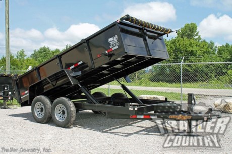 &lt;p&gt;&lt;strong&gt;Brand New 7&#39; x 14&#39;&amp;nbsp; Hydraulic Dump Trailer w/ Power Up &amp;amp; Down&lt;/strong&gt;&lt;/p&gt;
&lt;p&gt;&lt;strong&gt;Up for your Consideration is a Brand New Model 7&#39;x14&#39; Tandem Axle, Bumper Pull, Dual Cylinder Hydraulic Dump Trailer w/ 1 Piece Steel Floor&lt;/strong&gt;&lt;/p&gt;
&lt;p&gt;&amp;nbsp;&lt;/p&gt;
&lt;p&gt;&lt;strong&gt;Also Great for Roofing - Construction - Storm Clean Up - Equipment Hauling - Landscaping &amp;amp; More!&lt;/strong&gt;&lt;/p&gt;
&lt;p&gt;&lt;strong&gt;&amp;nbsp;&lt;/strong&gt;&lt;/p&gt;
&lt;p&gt;&lt;strong&gt;Standard Features:&lt;/strong&gt;&lt;/p&gt;
&lt;p&gt;&lt;strong&gt;Proudly Made in the U.S.A.&amp;nbsp;&lt;/strong&gt;&lt;/p&gt;
&lt;p&gt;&lt;strong&gt;Heavy Duty Main Frame&amp;nbsp;&lt;/strong&gt;&lt;/p&gt;
&lt;p&gt;&lt;strong&gt;10 Gauge Side Walls&lt;/strong&gt;&lt;/p&gt;
&lt;p&gt;&lt;strong&gt;7 Gauge 1 Piece Steel Floor&lt;/strong&gt;&lt;/p&gt;
&lt;p&gt;&lt;strong&gt;24&quot; High Sides&lt;/strong&gt;&lt;/p&gt;
&lt;p&gt;&lt;strong&gt;(2) 7,000 lb &quot;Dexter&quot; E-Z Lube Equalized Leaf Spring Axles w/ All Wheel Electric Brakes&lt;/strong&gt;&lt;/p&gt;
&lt;p&gt;&lt;strong&gt;14,000 lb G.V.W.R.&amp;nbsp;&amp;nbsp;&lt;/strong&gt;&lt;/p&gt;
&lt;p&gt;&lt;strong&gt;Emergency Break-A-Way Kit&lt;/strong&gt;&lt;/p&gt;
&lt;p&gt;&lt;strong&gt;(2) Hydraulic Cylinders&lt;/strong&gt;&lt;/p&gt;
&lt;p&gt;&lt;strong&gt;DC Hydraulic Pump (Power Up and Power Down) w/ Remote&lt;/strong&gt;&lt;/p&gt;
&lt;p&gt;&lt;strong&gt;2 5/16&quot; Adjustable Heavy Duty Coupler&amp;nbsp;&lt;/strong&gt;&lt;/p&gt;
&lt;p&gt;&lt;strong&gt;Heavy Duty Diamond Plate Steel Fenders&lt;/strong&gt;&lt;/p&gt;
&lt;p&gt;&lt;strong&gt;Heavy Duty Safety Chains - w/ Hooks&lt;/strong&gt;&lt;/p&gt;
&lt;p&gt;&lt;strong&gt;Black Paint&lt;/strong&gt;&lt;/p&gt;
&lt;p&gt;&lt;strong&gt;&amp;nbsp;7,000 lb Drop-Leg Jack&lt;/strong&gt;&lt;/p&gt;
&lt;p&gt;&lt;strong&gt;2 - Way Combination Rear Barn Style / Spreader Gate w/ Lock &amp;amp; Hold Back Chains&lt;/strong&gt;&lt;/p&gt;
&lt;p&gt;&lt;strong&gt;Tarp Kit&lt;/strong&gt;&lt;/p&gt;
&lt;p&gt;&lt;strong&gt;Deep Cycle Marine Battery&lt;/strong&gt;&lt;/p&gt;
&lt;p&gt;&lt;strong&gt;12V on Board Battery Charger&lt;/strong&gt;&lt;/p&gt;
&lt;p&gt;&lt;strong&gt;Lockable Storage Box&lt;/strong&gt;&lt;/p&gt;
&lt;p&gt;&lt;strong&gt;7-Way Round Electrical Plug&lt;/strong&gt;&lt;/p&gt;
&lt;p&gt;&lt;strong&gt;Sealed Wiring Harness&lt;/strong&gt;&lt;/p&gt;
&lt;p&gt;&lt;strong&gt;Tires - ST235-80R-16 Radial Tires&lt;/strong&gt;&lt;/p&gt;
&lt;p&gt;&lt;strong&gt;Wheels - 16&quot; Mod Wheels&lt;/strong&gt;&lt;/p&gt;
&lt;p&gt;&lt;strong&gt;6&#39; Heavy Duty Ramps&lt;/strong&gt;&lt;/p&gt;
&lt;p&gt;&lt;strong&gt;Stake Pockets All Round Top Rails&lt;/strong&gt;&lt;/p&gt;
&lt;p&gt;&lt;strong&gt;Floor D-Rings&lt;/strong&gt;&lt;/p&gt;
&lt;p&gt;&lt;strong&gt;Spare Tire Holder&lt;/strong&gt;&lt;/p&gt;
&lt;p&gt;&lt;strong&gt;Enclosed Tail Light Brackets&lt;/strong&gt;&lt;/p&gt;
&lt;p&gt;&lt;strong&gt;D.O.T. Compliant L.E.D. Lighting System&lt;/strong&gt;&lt;/p&gt;
&lt;p&gt;&lt;strong&gt;D.O.T. Reflective Tape&lt;/strong&gt;&lt;/p&gt;
&lt;p&gt;&lt;strong&gt;Approx. Bed Width - 84&quot;&lt;/strong&gt;&lt;/p&gt;
&lt;p&gt;&lt;strong&gt;Approx. Box Length - 168&#39;&#39;&lt;/strong&gt;&lt;/p&gt;
&lt;p&gt;&lt;strong&gt;&amp;nbsp;&lt;/strong&gt;&lt;/p&gt;
&lt;p&gt;&lt;strong&gt;* FINANCING IS AVAILABLE W/ APPROVED CREDIT *&lt;/strong&gt;&lt;/p&gt;
&lt;p&gt;&lt;strong&gt;&amp;nbsp;&lt;/strong&gt;&lt;strong&gt;* RENT TO OWN OPTIONS AVAILABLE W/ NO CREDIT CHECK - LOW DOWN PAYMENTS *&lt;/strong&gt;&lt;/p&gt;
&lt;p&gt;&lt;strong&gt;&amp;nbsp;&lt;/strong&gt;&lt;/p&gt;
&lt;p&gt;&lt;strong&gt;Manufacturers Title and Limited Warranty Included&lt;/strong&gt;&lt;/p&gt;
&lt;p&gt;&lt;strong&gt;&amp;nbsp;&lt;/strong&gt;&lt;/p&gt;
&lt;p&gt;&lt;strong&gt;Trailer is offered @ factory direct pricing with pick up at our FL, GA, or TN locations...We also offer Nationwide Delivery. Please ask for more information about our optional delivery services.&amp;nbsp; &amp;nbsp;&lt;/strong&gt;&lt;/p&gt;
&lt;p&gt;&lt;strong&gt;&amp;nbsp;&lt;/strong&gt;&lt;/p&gt;
&lt;p&gt;&lt;strong&gt;*Trailer Shown with Optional Trim*&lt;/strong&gt;&lt;/p&gt;
&lt;p&gt;&lt;strong&gt;All Trailers are D.O.T. Compliant for all 50 States, Canada, &amp;amp; Mexico.&amp;nbsp;&lt;/strong&gt;&lt;/p&gt;
&lt;p&gt;&lt;strong&gt;&amp;nbsp;&lt;/strong&gt;&lt;/p&gt;
&lt;p&gt;&lt;strong&gt;FOR MORE INFORMATION CALL:&lt;/strong&gt;&lt;/p&gt;
&lt;p&gt;&lt;strong&gt;888-710-2112&lt;/strong&gt;&lt;/p&gt;