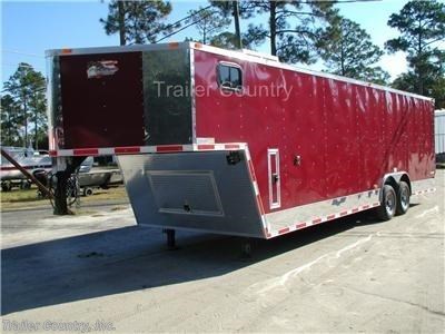 &lt;p&gt;NEW 8.5 X 32 V-NOSED ENCLOSED GOOSENECK CARGO TRAILER&lt;br /&gt;&lt;br /&gt;Up for your consideration is a Brand New 8.5 x 24 + 8&#39; RISER Tandem Axle, V-Nosed Enclosed Gooseneck Cargo Trailer.&lt;br /&gt;&lt;br /&gt;&amp;nbsp;&amp;nbsp;&amp;nbsp;&amp;nbsp; YOU&#39;VE SEEN THE REST NOW BUY THE BEST!&lt;br /&gt;&lt;br /&gt;EVERYTHING YOU NEED @ THE PRICE YOU WANT! FOR MORE INFORMATION CALL: 1-888-710-2112&lt;br /&gt;&lt;br /&gt;Standard Top Quality Features:&lt;br /&gt;&lt;br /&gt;&amp;nbsp;&amp;nbsp;&amp;nbsp; * Heavy Duty 8&quot; I-Beam Main Frame&lt;br /&gt;&amp;nbsp;&amp;nbsp;&amp;nbsp;&amp;nbsp;&amp;nbsp; Heavy Duty Square Tubing Wall Studs &amp;amp; Roof Bows 32&#39; Gooseneck , 24&#39; Box Space + 8&#39; Riser 16&quot; On Center Walls 16&quot; On Center Floors 16&quot; On Center Roof Bows&amp;nbsp;(2) 5,200lb &quot;Dexter&quot; TORSION Axles w/ All Wheel Electric Brakes &amp;amp; EZ LUBE Grease Fittings Rear Spring Assisted Ramp Door with (2) Barlocks for Security, EZ Lube Hinge Pins, &amp;amp; 16&quot; Transitional Ramp Flap 4&#39; No-Show Beaver Tail (Dove Tail) 4 - 5,000lb Flush Floor Mounted D-Rings 36&quot; Side Door with RV Flush Lock &amp;amp; Bar Lock ATP Diamond Plate Recessed Step-Up @ Side door 81&quot; Interior Height inside box space (35 1/2&quot; in riser) Complete Galvalume Seamed Roof with Thermo Ply Ceiling Liner 2 5/16&quot; Gooseneck Coupler w/ Snapper Pin Heavy Duty Safety Chains Electric Landing Gear Roof mounted Solar Panel Marine Battery 7-Way Round RV Electrical Wiring Harness w/ Battery Back-Up &amp;amp; Safety Switch Built In Cabinets &amp;amp; Steps Combo at Riser ATP Bottom Trim on Sides &amp;amp; Rear ATP Front under riser with Keyed Lock Access Door w/ Easy Access Junction Box L.E.D. Lighting (Exterior Lights) DOT Reflective Tape 3/8&quot; Heavy Duty Grade Plywood Walls 3/4&quot; Heavy Duty Grade&amp;nbsp;Plywood Floors, Heavy Duty Smooth Fender Flares&amp;nbsp; Deluxe License Plate Holder Top Quality Exterior Grade Paint (2) Non- powered Interior Roof Vent (2) 12 Volt Interior Trailer Light w/ Wall Switch Smooth Polished Aluminum Front &amp;amp; Rear Corners 15&quot; Biasply (ST22575D15) Tires.&lt;br /&gt;&lt;br /&gt;&amp;nbsp;ADDITIONAL CUSTOM FEATURES:&lt;/p&gt;
&lt;p&gt;5TH WHEEL OPTION V-NOSE OPTION UPGRADED COLOR (.030) 2-15&quot; X 30&quot; SLIDING WINDOWS IN RISER COMMERCIAL GRADE CARPET IN RISER VENTED GENERATOR BOX W/ SLIDING TRAY (30&quot;W X 26&quot;H X 30&quot;DEEP) ELECTRICAL PACKAGE MOTORBASE PLUG EXTENDED CABINETS (MADE DEEPER) 12&quot; X 18&quot; WINDOW W/ SCREEN MOUNTED IN SIDE DOOR, AND&amp;nbsp;A/C PRE-WIRE &amp;amp; BRACE.&lt;br /&gt;&lt;br /&gt;&lt;br /&gt;&amp;nbsp;* * N.A.T.M. Inspected and Certified * *&lt;br /&gt;&lt;br /&gt;* * Manufacturers Title and 5 Year Limited Warranty Included * *&lt;br /&gt;&lt;br /&gt;* * PRODUCT LIABILITY INSURANCE * *&lt;br /&gt;&lt;br /&gt;* * FINANCING IS AVAILABLE W/ APPROVED CREDIT * *&lt;/p&gt;
&lt;p&gt;ASK US ABOUT OUR RENT TO OWN PROGRAM - NO CREDIT CHECK - LOW DOWN PAYMENT&lt;br /&gt;&lt;br /&gt;Trailer is offered @ factory direct pick up in Willacoochee, GA...We also offer Nationwide Delivery, please contact us for more information.&lt;br /&gt;&lt;br /&gt;CALL: 888-710-2112&lt;/p&gt;
