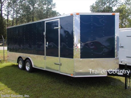 &lt;p&gt;&amp;nbsp;&lt;/p&gt;
&lt;div&gt;&amp;nbsp;&lt;/div&gt;
&lt;div&gt;NEW 8.5 x 24 ENCLOSED CARHAULER/CARGO TRAILER&lt;/div&gt;
&lt;div&gt;&amp;nbsp;&lt;/div&gt;
&lt;div&gt;Up for your consideration is a Brand New HEAVY DUTY Model 8.5 x 24 Tandem Axle, Enclosed Carhauler Trailer. (10,4000 LB GVWR)&lt;/div&gt;
&lt;div&gt;&amp;nbsp;&lt;/div&gt;
&lt;div&gt;YOU&#39;VE SEEN THE REST...NOW BUY THE BEST!&lt;/div&gt;
&lt;div&gt;&amp;nbsp;&lt;/div&gt;
&lt;div&gt;&amp;nbsp;&lt;/div&gt;
&lt;div&gt;ELITE SERIES FEATURES:&lt;/div&gt;
&lt;div&gt;&amp;nbsp;&lt;/div&gt;
&lt;div&gt;- Heavy Duty 6&quot; I-Beam Main Frame w/2&quot; X 6 Tubing&lt;/div&gt;
&lt;div&gt;- Heavy Duty 54&quot; Triple Tube Tongue&lt;/div&gt;
&lt;div&gt;- Heavy Duty 1&quot; X 1 1/2&quot; Square Tubing Wall Studs &amp;amp; Roof Bows&lt;/div&gt;
&lt;div&gt;- HEAVY DUTY Rear Spring Assisted Ramp Door with (2) Barlocks for Security, EZ Lube Hinge Pins, &amp;amp; 16&quot; Transitional Ramp Flap&lt;/div&gt;
&lt;div&gt;- 4 - 5,000lb Flush Floor Mounted D-Rings (Welded to Frame)&lt;/div&gt;
&lt;div&gt;- 24&#39; Box Space + V-NOSE (26&#39;+ Tip to Rear)&lt;/div&gt;
&lt;div&gt;- 16&quot; On Center Walls&lt;/div&gt;
&lt;div&gt;- 16&quot; On Center Floors&lt;/div&gt;
&lt;div&gt;- 16&quot; On Center Roof Bows&lt;/div&gt;
&lt;div&gt;- (2) 5,200lb &quot;Dexter&quot; Leaf Spring 4&quot; Drop Axles w/ All Wheel Electric Brakes, Battery Back-up, Safety Switch &amp;amp; EZ LUBE Grease Fittings (Self Adjusting Axles) (10K GVWR)&lt;/div&gt;
&lt;div&gt;- 36&quot; Side Door with RV Flush Lock &amp;amp; Bar Lock for added security&lt;/div&gt;
&lt;div&gt;- ATP Diamond Plate Recessed Step-Up in side door&lt;/div&gt;
&lt;div&gt;- 6&#39;6&quot; Interior Height&lt;/div&gt;
&lt;div&gt;- Galvalume Seamed Roof w/ Thermo Ply Ceiling Liner&lt;/div&gt;
&lt;div&gt;- 2 5/16&quot; Coupler w/ Snapper Pin&lt;/div&gt;
&lt;div&gt;- Heavy Duty Safety Chains&lt;/div&gt;
&lt;div&gt;- 7-Way Round RV Electrical Wiring Harness w/ Battery Back-Up &amp;amp; Safety Switch&amp;nbsp;&lt;/div&gt;
&lt;div&gt;- 3/8&quot; Heavy Duty Grade Plywood Walls&lt;/div&gt;
&lt;div&gt;- 3/4&quot; Heavy Duty Top Grade Plywood Floors&lt;/div&gt;
&lt;div&gt;- Heavy Duty Smooth Fender Flares&lt;/div&gt;
&lt;div&gt;- 2K A-Frame Top Wind Jack&lt;/div&gt;
&lt;div&gt;- Deluxe Molded License Plate Holder w/ Tag Light&lt;/div&gt;
&lt;div&gt;- Top Quality Exterior Grade Paint&lt;/div&gt;
&lt;div&gt;- (1) Non-Powered Interior Roof Vent&lt;/div&gt;
&lt;div&gt;- (1) 12 Volt Interior Trailer Light w/ Wall Switch&lt;/div&gt;
&lt;div&gt;- 24&quot; Diamond Plate ATP Front Stone Guard w/ Matching Cap&lt;/div&gt;
&lt;div&gt;- 24&quot; ATP Trim on Sides and Rear&amp;nbsp;&lt;/div&gt;
&lt;div&gt;- Smooth Polished Aluminum Front &amp;amp; Rear Corners&lt;/div&gt;
&lt;div&gt;- 15&quot; Radial (ST22575R15) Tires &amp;amp; Wheels&lt;/div&gt;
&lt;div&gt;- .030 Exterior Metal&lt;/div&gt;
&lt;div&gt;- Exterior L.E.D. Lighting Package&lt;/div&gt;
&lt;div&gt;&amp;nbsp;&lt;/div&gt;
&lt;div&gt;**UPGRADED PACKAGE ON THIS TRAILER INCLUDES:**&lt;/div&gt;
&lt;div&gt;&amp;nbsp;&lt;/div&gt;
&lt;div&gt;- 5,200 LB DEXTER AXLES&lt;/div&gt;
&lt;div&gt;- RADIAL TIRES&lt;/div&gt;
&lt;div&gt;- UPGRADED .030 COLOR (your choice)&lt;/div&gt;
&lt;div&gt;- 24&quot; ATP SIDES AND REAR&lt;/div&gt;
&lt;div&gt;- ANODIZED TRIMMED FRONT AND REAR CORNERS&lt;/div&gt;
&lt;div&gt;- ALUMINUM STAR MAG WHEELS&lt;/div&gt;
&lt;div&gt;- ALUMINUM FLOW THRU VENTS&lt;/div&gt;
&lt;div&gt;- STABILZER JACKS (PAIR)&lt;/div&gt;
&lt;div&gt;- 6-5,000 LB FLUSH MOUNTED D-RINGS (Total of 10)&lt;/div&gt;
&lt;div&gt;&amp;nbsp;&lt;/div&gt;
&lt;p&gt;&amp;nbsp;&lt;/p&gt;
&lt;p&gt;* * N.A.T.M. Inspected and Certified * *&lt;br /&gt;* * Manufacturers Title and 5 Year Limited Warranty Included * *&lt;br /&gt;* * PRODUCT LIABILITY INSURANCE * *&lt;br /&gt;FINANCING IS AVAILABLE W/ APPROVED CREDIT*&lt;br /&gt;Trailer is offered @ factory direct pick up in Willacoochee, GA...We also offer Nationwide Delivery, please contact us for more information.&lt;br /&gt;CALL: 888-710-2112&lt;/p&gt;
