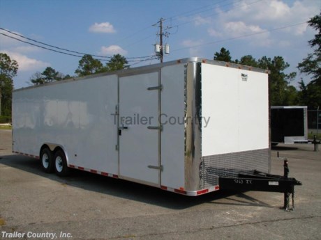 &lt;div&gt;NEW 8.5 x 28 ENCLOSED CARHAULER/CARGO TRAILER&lt;/div&gt;
&lt;div&gt;&amp;nbsp;&lt;/div&gt;
&lt;div&gt;Up for your consideration is a Brand New Model HEAVY DUTY 8.5 x 28 Tandem Axle, Enclosed/Carhauler Trailer.&lt;/div&gt;
&lt;div&gt;&amp;nbsp;&lt;/div&gt;
&lt;div&gt;YOU&#39;VE SEEN THE REST...NOW BUY THE BEST!&lt;/div&gt;
&lt;div&gt;&amp;nbsp;&lt;/div&gt;
&lt;div&gt;Standard Elite Series Features:&lt;/div&gt;
&lt;div&gt;&amp;nbsp;&lt;/div&gt;
&lt;div&gt;- Heavy Duty 8&quot; I-Beam Main Frame with 2x6 Tube&lt;/div&gt;
&lt;div&gt;- Heavy Duty 42&quot; Triple Tube Tongue&lt;/div&gt;
&lt;div&gt;- Heavy Duty 1&quot; x 1 1/2&quot; Square Tubing Wall Studs &amp;amp; Roof Bows&lt;/div&gt;
&lt;div&gt;- Heavy Duty Rear Spring Assisted Ramp Door with (2) Barlocks for Security, EZ Lube Hinge Pins, &amp;amp; 16&quot; Transitional Ramp Flap&lt;/div&gt;
&lt;div&gt;- 4 - 5,000lb Flush Floor Mounted D-Rings&lt;/div&gt;
&lt;div&gt;- 28&#39; Box Space&lt;/div&gt;
&lt;div&gt;- 16&quot; On Center Walls&lt;/div&gt;
&lt;div&gt;- 16&quot; On Center Floors&lt;/div&gt;
&lt;div&gt;- 16&quot; On Center Roof Bows&lt;/div&gt;
&lt;div&gt;- (2) 5,200lb 4&quot; &quot;Dexter&quot; Drop Axles w/ All Wheel Electric Brakes &amp;amp; EZ LUBE Grease Fittings (Self Adjusting Axles)&amp;nbsp;&lt;/div&gt;
&lt;div&gt;- 48&quot; Side Door with RV Flush Lock &amp;amp; Bar Lock&lt;/div&gt;
&lt;div&gt;- ATP Diamond Plate Recessed Step-Up&lt;/div&gt;
&lt;div&gt;- 6&#39;6&quot; Interior Height&lt;/div&gt;
&lt;div&gt;- Galvalume Seamed Roof w/ Thermo Ply Ceiling Liner&lt;/div&gt;
&lt;div&gt;- 2 5/16&quot; Coupler w/ Snapper Pin&lt;/div&gt;
&lt;div&gt;- Heavy Duty Safety Chains&lt;/div&gt;
&lt;div&gt;- 7-Way Round RV Electrical Wiring Harness w/ Battery Back-Up &amp;amp; Safety Switch&amp;nbsp;&lt;/div&gt;
&lt;div&gt;- 3/8&quot; Heavy Duty Top Grade Plywood Walls&lt;/div&gt;
&lt;div&gt;- 3/4&quot; Heavy Duty Top Grade Plywood Floors&lt;/div&gt;
&lt;div&gt;- Heavy Duty Smooth Fender Flares&lt;/div&gt;
&lt;div&gt;- 2K A-Frame Top Wind Jack&lt;/div&gt;
&lt;div&gt;- Deluxe Molded License Plate Holder w/ Tag Light&lt;/div&gt;
&lt;div&gt;- Top Quality Exterior Grade Paint&lt;/div&gt;
&lt;div&gt;- (1) Non-Powered Interior Roof Vent&lt;/div&gt;
&lt;div&gt;- (1) 12 Volt Interior Trailer Light w/ Wall Switch&lt;/div&gt;
&lt;div&gt;- 24&quot; Diamond Plate ATP Front Stone Guard&amp;nbsp;&lt;/div&gt;
&lt;div&gt;- Smooth Polished Aluminum Front &amp;amp; Rear Corner Caps&lt;/div&gt;
&lt;div&gt;- 15&quot; Radials (ST22575R15) Tires &amp;amp; Wheels&lt;/div&gt;
&lt;div&gt;- Exterior L.E.D. Lighting Package&lt;/div&gt;
&lt;p&gt;&amp;nbsp;&lt;/p&gt;
&lt;p&gt;* * N.A.T.M. Inspected and Certified * *&lt;br /&gt;* * Manufacturers Title and 5 Year Limited Warranty Included * *&lt;br /&gt;* * PRODUCT LIABILITY INSURANCE * *&lt;br /&gt;* * FINANCING IS AVAILABLE W/ APPROVED CREDIT * *&amp;nbsp;&lt;/p&gt;
&lt;p&gt;ASK US ABOUT OUR RENT TO OWN PROGRAM - NO CREDIT CHECK - LOW DOWN PAYMENT&lt;/p&gt;
&lt;p&gt;&lt;br /&gt;Trailer is offered @ factory direct pick up in Willacoochee, GA...We also offer Nationwide Delivery, please contact us for more information.&lt;br /&gt;CALL: 888-710-2112&lt;/p&gt;