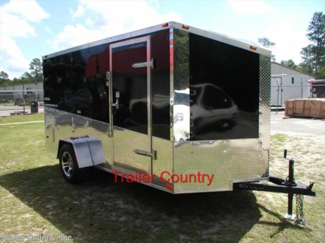 &lt;div&gt;NEW 6 X 12 ELITE SERIES CUSTOM ENCLOSED MOTORCYCLE CARGO TRAILER w/ SLANTED V-NOSE&lt;/div&gt;
&lt;div&gt;&amp;nbsp;&lt;/div&gt;
&lt;div&gt;Up for your consideration is a Brand New Elite Custom Motorcycle 6x12 Single Axle, V-Nosed Enclosed Trailer.&lt;/div&gt;
&lt;div&gt;&amp;nbsp;&lt;/div&gt;
&lt;div&gt;YOU&#39;VE SEEN THE REST NOW BUY THE BEST!&lt;/div&gt;
&lt;div&gt;&amp;nbsp;&lt;/div&gt;
&lt;div&gt;NOW WITH THERMO PLY CEILING LINER, L.E.D. LIGHTING PACKAGE, RADIAL TIRES + ALL the other TOP QUALITY FEATURES listed in this ad!&lt;/div&gt;
&lt;div&gt;&amp;nbsp;&lt;/div&gt;
&lt;div&gt;- Heavy duty 2 x 3 Tube Main Frame&lt;/div&gt;
&lt;div&gt;- Rear Spring Assisted Ramp Door with (2) Barlocks for Security, EZ Lube Hinge Pins, &amp;amp; 16&quot; Transitional Ramp Flap&lt;/div&gt;
&lt;div&gt;- 12&#39; Box Space + V-Nose (TOTAL 14&#39;+ From tip to rear Interior Space)&lt;/div&gt;
&lt;div&gt;- (1) 3,500lb 4&quot; &quot;Dexter&quot; Leaf Spring Drop Axles w/ EZ LUBE Grease Fittings&lt;/div&gt;
&lt;div&gt;- 1&quot; X 1 1/2&quot; SQUARE Tube Wall &amp;amp; Roof Crossmembers&lt;/div&gt;
&lt;div&gt;- 32&quot; Side Door with Bar Lock &amp;amp; RV Lock&lt;/div&gt;
&lt;div&gt;- 6&#39; Interior Height&lt;/div&gt;
&lt;div&gt;- 16&quot; On Center Walls&lt;/div&gt;
&lt;div&gt;- 16&quot; On Center Floors&lt;/div&gt;
&lt;div&gt;- 16&quot; On Center Roof Bows&lt;/div&gt;
&lt;div&gt;- Galvalume Seamed Roof w/ Thermo Ply Ceiling Liner&lt;/div&gt;
&lt;div&gt;- 2&quot; Coupler w/ Snapper Pin&lt;/div&gt;
&lt;div&gt;- Heavy Duty Safety Chains&lt;/div&gt;
&lt;div&gt;- Exterior L.E.D. Lighting Package&lt;/div&gt;
&lt;div&gt;- 4-Way Flat Wiring Harness Plug&lt;/div&gt;
&lt;div&gt;- 3/8&quot; Heavy Duty Top Grade Plywood Walls&lt;/div&gt;
&lt;div&gt;- 3/4&quot; Heavy Duty Top Grade Plywood Floors&lt;/div&gt;
&lt;div&gt;- Smooth Teardrop Jeep Style Fenders with Wide Side Marker Clearance Lights&lt;/div&gt;
&lt;div&gt;- 2K A-Frame Top Wind Jack&lt;/div&gt;
&lt;div&gt;- Top Quality Exterior Grade Paint&lt;/div&gt;
&lt;div&gt;- (1) Non-Powered Interior Roof Vent&lt;/div&gt;
&lt;div&gt;- (1) 12 Volt Interior Trailer Light w/ Wall Switch&lt;/div&gt;
&lt;div&gt;- 24&quot; Diamond Plate ATP Front Stone Guard with Matching V-nose cap&lt;/div&gt;
&lt;div&gt;- 15&quot; Radial (ST20575R15) Tires &amp;amp; Wheels&lt;/div&gt;
&lt;div&gt;&amp;nbsp;&lt;/div&gt;
&lt;div&gt;THIS CUSTOM MOTORCYCLE TRAILER FEATURES:&lt;/div&gt;
&lt;div&gt;&amp;nbsp;&lt;/div&gt;
&lt;div&gt;- SLANT FRONT V-NOSE&lt;/div&gt;
&lt;div&gt;- UPGRADED COLOR (your choice)&lt;/div&gt;
&lt;div&gt;- CUSTOM ANGLED ATP TRIM ON SIDES AND REAR&lt;/div&gt;
&lt;div&gt;- ANODIZED &amp;amp; ATP FRONT AND REAR CORNERS&lt;/div&gt;
&lt;div&gt;- BLACK SPLIT SPOKE ALUMINUM STAR MAG WHEELS&lt;/div&gt;
&lt;div&gt;- RADIAL TIRES (20575R15)&lt;/div&gt;
&lt;div&gt;- RV STYLE FLUSH LOCK&lt;/div&gt;
&lt;div&gt;- ALUMINUM FLOW THRU VENTS (PAIR)&lt;/div&gt;
&lt;div&gt;- STABILIZER JACKS (PAIR)&lt;/div&gt;
&lt;div&gt;- 6-5,000 LB FLUSH MOUNTED D-RINGS&lt;/div&gt;
&lt;div&gt;&amp;nbsp;&lt;/div&gt;
&lt;div&gt;Shown in Black Metal with colored keyed screws.&amp;nbsp;&lt;/div&gt;
&lt;div&gt;&amp;nbsp;&lt;/div&gt;
&lt;p&gt;* * N.A.T.M. Inspected and Certified * *&lt;br /&gt;* * Manufacturers Title and 5 Year Limited Warranty Included * *&lt;br /&gt;* * PRODUCT LIABILITY INSURANCE * *&lt;br /&gt;* * FINANCING IS AVAILABLE W/ APPROVED CREDIT * *&lt;/p&gt;
&lt;p&gt;ASK US ABOUT OUR RENT TO OWN PROGRAM - NO CREDIT CHECK - LOW DOWN PAYMENT&lt;/p&gt;
&lt;p&gt;Trailer is offered @ factory direct pick up in Willacoochee, GA...We also offer Nationwide Delivery, please contact us for more information.&lt;br /&gt;CALL: 888-710-2112&lt;/p&gt;