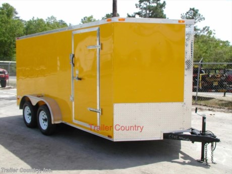 &lt;div&gt;NEW 7X14 ENCLOSED CARGO TRAILER&lt;/div&gt;
&lt;div&gt;&amp;nbsp;&lt;/div&gt;
&lt;div&gt;Up for your consideration is a Brand New Model 7x14 Tandem Axle, V-Nosed Enclosed Trailer.&lt;/div&gt;
&lt;div&gt;&amp;nbsp;&amp;nbsp;&lt;/div&gt;
&lt;div&gt;YOU&#39;VE SEEN THE REST NOW BUY THE BEST!&lt;/div&gt;
&lt;div&gt;&amp;nbsp;&lt;/div&gt;
&lt;div&gt;NOW WITH THERMO PLY CEILING LINER, L.E.D. LIGHTING PACKAGE, RADIAL TIRES, + ALL the other TOP QUALITY FEATURES listed in this ad!&lt;/div&gt;
&lt;div&gt;&amp;nbsp;&lt;/div&gt;
&lt;div&gt;- Heavy duty 2 x 4 Tube Main Frame&lt;/div&gt;
&lt;div&gt;- Heavy Duty 1&quot; X 1 1/2&quot; Square Tube Wall and Roof Crossmembers&lt;/div&gt;
&lt;div&gt;- Rear Spring Assisted Ramp Door with (2) Barlocks for Security, EZ Lube Hinge Pins, &amp;amp; 16&quot; Transitional Ramp Flap&lt;/div&gt;
&lt;div&gt;- 14&#39; Box space + V-Nose (TOTAL 16&#39;+ From tip to rear Interior Space)&lt;/div&gt;
&lt;div&gt;- 16&quot; On Centers Walls&lt;/div&gt;
&lt;div&gt;- 16&quot; On Center Floors&lt;/div&gt;
&lt;div&gt;- 16&quot; On Center Roof Bows&lt;/div&gt;
&lt;div&gt;- Complete Braking System (Electric Brakes on both axles, battery back-up, &amp;amp; safety switch)&lt;/div&gt;
&lt;div&gt;- (2) 3,500lb 4&quot; &quot;Dexter&quot; Drop Axles w/ EZ LUBE Grease Fittings&lt;/div&gt;
&lt;div&gt;- 32&quot; Side Door with Bar Lock&amp;nbsp;&lt;/div&gt;
&lt;div&gt;- 6&#39; Interior Height&lt;/div&gt;
&lt;div&gt;- Galvalume Seamed Roof w/ Thermo Ply Ceiling Liner&lt;/div&gt;
&lt;div&gt;- 2 5/16&quot; Coupler w/ Snapper Pin&lt;/div&gt;
&lt;div&gt;- Heavy Duty Safety Chains&lt;/div&gt;
&lt;div&gt;- 7-Way RV Wiring Harness Plug&lt;/div&gt;
&lt;div&gt;- 3/8&quot; Heavy Duty Grade Plywood Walls&lt;/div&gt;
&lt;div&gt;- 3/4&quot; Heavy Duty Grade Plywood Floors&lt;/div&gt;
&lt;div&gt;- Teardrop Fenders with Wide Side Marker Clearance Lights&lt;/div&gt;
&lt;div&gt;- 2K A-Frame Top Wind Jack&lt;/div&gt;
&lt;div&gt;- Top Quality Exterior Grade Paint&lt;/div&gt;
&lt;div&gt;- (1) Non-Powered Interior Roof Vent&lt;/div&gt;
&lt;div&gt;- (1) 12 Volt Interior Trailer Light w/ Wall Switch&lt;/div&gt;
&lt;div&gt;- Exterior L.E.D. Lighting Package&lt;/div&gt;
&lt;div&gt;- 24&quot; Diamond Plate ATP Front Stone Guard with Matching V-nose cap&lt;/div&gt;
&lt;div&gt;- 15&quot; Radial (ST20575R15) Tires &amp;amp; Wheels&lt;/div&gt;
&lt;div&gt;- Upgraded .030 Metal Exterior (You Choose Final Color!)&lt;/div&gt;
&lt;div&gt;&amp;nbsp;&lt;/div&gt;
&lt;div&gt;&amp;nbsp;&lt;/div&gt;
&lt;div&gt;* * N.A.T.M. Inspected and Certified * *&lt;/div&gt;
&lt;div&gt;* * Manufacturers Title and 5 Year Limited Warranty Included * *&lt;/div&gt;
&lt;div&gt;* * PRODUCT LIABILITY INSURANCE * *&lt;/div&gt;
&lt;div&gt;* * FINANCING IS AVAILABLE W/ APPROVED CREDIT **&lt;/div&gt;
&lt;div&gt;&amp;nbsp;&lt;/div&gt;
&lt;div&gt;ASK US ABOUT OUR RENT TO OWN PROGRAM - NO CREDIT CHECK - LOW DOWN PAYMENT&lt;/div&gt;
&lt;div&gt;&amp;nbsp;&lt;/div&gt;
&lt;div&gt;Trailer is offered @ factory direct pick up in Willacoochee, GA...We also offer Nationwide Delivery, please contact us for more information.&lt;/div&gt;
&lt;div&gt;CALL: 888-710-2112&lt;/div&gt;
&lt;p&gt;&amp;nbsp;&lt;/p&gt;
&lt;p&gt;&amp;nbsp;&lt;/p&gt;