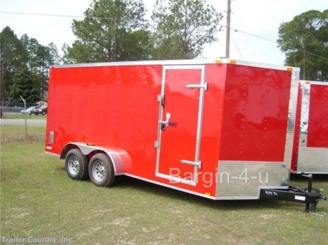 &lt;p&gt;&amp;nbsp;&lt;/p&gt;
&lt;div&gt;NEW 7X16 Elite Series ENCLOSED CARGO TRAILER&lt;/div&gt;
&lt;div&gt;&amp;nbsp;&lt;/div&gt;
&lt;div&gt;Up for your consideration is a Brand New Elite Series 7x16 Tandem Axle, V-Nosed Enclosed Trailer&lt;/div&gt;
&lt;div&gt;&amp;nbsp;&lt;/div&gt;
&lt;div&gt;NOW WITH THERMO PLY CEILING LINER, RADIAL TIRES &amp;amp; EXTERIOR L.E.D. LIGHTING PACKAGE + ALL the other TOP QUALITY FEATURES listed in ad!&lt;/div&gt;
&lt;div&gt;&amp;nbsp;&lt;/div&gt;
&lt;div&gt;Standard Elite Series Features:&lt;/div&gt;
&lt;div&gt;&amp;nbsp;&lt;/div&gt;
&lt;div&gt;&amp;nbsp; &amp;nbsp; * Heavy duty 2&quot; x 4&quot; Square Tube Main Frame&lt;/div&gt;
&lt;div&gt;&amp;nbsp; &amp;nbsp; * Heavy duty 1&quot; x 1 1/2&quot; Square Tubular Wall Studs &amp;amp; Roof Bows&lt;/div&gt;
&lt;div&gt;&amp;nbsp; &amp;nbsp; * Rear Spring Assisted Ramp Door with (2) Barlocks for Security &amp;amp; EZ Lube Hinge Pins &amp;amp; 16&quot; Ramp Transition Flap&lt;/div&gt;
&lt;div&gt;&amp;nbsp; &amp;nbsp; * 16&#39; Box Space + V-Nose (TOTAL 18&#39;+ From tip to rear Interior Space)&lt;/div&gt;
&lt;div&gt;&amp;nbsp; &amp;nbsp; * 16&quot; On Center Walls, Floors, and Roof Bows&lt;/div&gt;
&lt;div&gt;&amp;nbsp; &amp;nbsp; * Complete Braking System (Electric Brakes on both axles, battery back-up, &amp;amp; safety switch)&lt;/div&gt;
&lt;div&gt;&amp;nbsp; &amp;nbsp; * (2) 3,500lb 4&quot; &quot;Dexter&quot; Drop Axles w/ EZ LUBE Grease Fittings (Self Adjusting Brakes Axles)&lt;/div&gt;
&lt;div&gt;&amp;nbsp; &amp;nbsp; * 32&quot; Side Door with Bar Lock&lt;/div&gt;
&lt;div&gt;&amp;nbsp; &amp;nbsp; * 6&#39; Interior Height&lt;/div&gt;
&lt;div&gt;&amp;nbsp; &amp;nbsp; * Galvalume Seamed Roof with Thermo Ply Ceiling Liner&lt;/div&gt;
&lt;div&gt;&amp;nbsp; &amp;nbsp; * 2 5/16&quot; Coupler w/ Snapper Pin&lt;/div&gt;
&lt;div&gt;&amp;nbsp; &amp;nbsp; * Heavy Duty Safety Chains&lt;/div&gt;
&lt;div&gt;&amp;nbsp; &amp;nbsp; * 7-Way RV Wiring Harness Plug&lt;/div&gt;
&lt;div&gt;&amp;nbsp; &amp;nbsp; * 3/8&quot; Heavy Duty Top Grade Plywood Walls&lt;/div&gt;
&lt;div&gt;&amp;nbsp; &amp;nbsp; * 3/4&quot; Heavy Duty Top Grade Plywood Floors&amp;nbsp;&lt;/div&gt;
&lt;div&gt;&amp;nbsp; &amp;nbsp; * Smooth Teardrop Jeep Style Fenders with Wide Side Marker Clearance Lights&lt;/div&gt;
&lt;div&gt;&amp;nbsp; &amp;nbsp; * 2K A-Frame Top Wind Jack&lt;/div&gt;
&lt;div&gt;&amp;nbsp; &amp;nbsp; * Top Quality Exterior Grade Paint&lt;/div&gt;
&lt;div&gt;&amp;nbsp; &amp;nbsp; * (1) Non-Powered Interior Roof Vent&lt;/div&gt;
&lt;div&gt;&amp;nbsp; &amp;nbsp; * (1) 12 Volt Interior Trailer Light&lt;/div&gt;
&lt;div&gt;&amp;nbsp; &amp;nbsp; * 24&quot; Diamond Plate ATP Front Stone Guard with Matching V-nose Cap&lt;/div&gt;
&lt;div&gt;&amp;nbsp; &amp;nbsp; * Exterior L.E.D. Lighting Package&lt;/div&gt;
&lt;div&gt;&amp;nbsp; &amp;nbsp; * 15&quot; Radial (ST20575R15) Tires &amp;amp; Wheels&lt;/div&gt;
&lt;div&gt;&amp;nbsp; &amp;nbsp;&lt;/div&gt;
&lt;div&gt;&amp;nbsp;&lt;/div&gt;
&lt;div&gt;* * N.A.T.M. Inspected and Certified * *&lt;/div&gt;
&lt;div&gt;* * Manufacturers Title and 5 Year Limited Warranty Included * *&lt;/div&gt;
&lt;div&gt;* * PRODUCT LIABILITY INSURANCE * *&lt;/div&gt;
&lt;div&gt;* * FINANCING IS AVAILABLE W/ APPROVED CREDIT * *&lt;/div&gt;
&lt;div&gt;&amp;nbsp;&lt;/div&gt;
&lt;div&gt;ASK US ABOUT OUR RENT TO OWN PROGRAM - NO CREDIT CHECK - LOW DOWN PAYMENT&lt;/div&gt;
&lt;div&gt;&amp;nbsp;&lt;/div&gt;
&lt;div&gt;Trailer is offered @ factory direct pick up in Willacoochee, GA...We also offer Nationwide Delivery, please contact us for more information.&lt;/div&gt;
&lt;div&gt;CALL: 888-710-2112&lt;/div&gt;
&lt;p&gt;&amp;nbsp;&lt;/p&gt;
&lt;p&gt;&amp;nbsp;&lt;/p&gt;