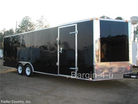 &lt;div&gt;BRAND NEW 8.5 X 20 ENCLOSED CARGO TRAILER&lt;/div&gt;
&lt;div&gt;&amp;nbsp;&lt;/div&gt;
&lt;div&gt;Up for your consideration is a Brand New Model 8.5x20 Tandem Axle, V-Nosed Enclosed Carhauler Trailer with your choice of exterior color.&lt;/div&gt;
&lt;div&gt;&amp;nbsp;&lt;/div&gt;
&lt;div&gt;YOU&#39;VE SEEN THE REST... NOW BUY THE BEST!&lt;/div&gt;
&lt;div&gt;&amp;nbsp;&lt;/div&gt;
&lt;div&gt;NOW WITH THERMO PLY CEILING LINER, L.E.D. LIGHTING PACKAGE, RADIAL TIRES, + ALL the other TOP QUALITY FEATURES listed in this ad!&lt;/div&gt;
&lt;div&gt;&amp;nbsp;&lt;/div&gt;
&lt;div&gt;- Heavy Duty 6&quot; I-Beam Main Frame&lt;/div&gt;
&lt;div&gt;- Heavy Duty 54&quot; Triple Tube Tongue&lt;/div&gt;
&lt;div&gt;- Heavy Duty Square Tubing Wall Studs &amp;amp; Roof Bows (1&quot; X1 1/2&quot; SQUARE TUBE)&lt;/div&gt;
&lt;div&gt;- Rear Spring Assisted Ramp Door with (2) Barlocks for Security, EZ Lube Hinge Pins, &amp;amp; 16&quot; Transitional Ramp Flap&lt;/div&gt;
&lt;div&gt;- 4&#39; No-Show Beaver Tail (Dove Tail)&lt;/div&gt;
&lt;div&gt;- 4 - 5,000lb Flush Floor Mounted D-Rings (Welded to Frame)&lt;/div&gt;
&lt;div&gt;- 20&#39; Box Space + 2&#39;9&quot; V-Nose (TOTAL 22&#39;9&quot; From tip to rear)&lt;/div&gt;
&lt;div&gt;- 16&quot; On Center Walls&lt;/div&gt;
&lt;div&gt;- 16&quot; On Center Floors&lt;/div&gt;
&lt;div&gt;- 16&quot; On Center Roof Bows&lt;/div&gt;
&lt;div&gt;- (2) 3,500lb 4&quot; &quot;Dexter&quot; Drop Axles w/ All Wheel Electric Brakes &amp;amp; EZ LUBE Grease Fittings&lt;/div&gt;
&lt;div&gt;- 36&quot; Side Door with RV Flush Lock &amp;amp; Bar Lock (for extra security)&lt;/div&gt;
&lt;div&gt;- ATP Diamond Plate Recessed Step-Up&lt;/div&gt;
&lt;div&gt;- 6&#39;6&quot; Interior Height&lt;/div&gt;
&lt;div&gt;- Galvalume Seamed Roof w/ Thermo Ply Ceiling Liner&lt;/div&gt;
&lt;div&gt;- 2 5/16&quot; Coupler w/ Snapper Pin&lt;/div&gt;
&lt;div&gt;- Heavy Duty Safety Chains&lt;/div&gt;
&lt;div&gt;- 7-Way Round RV Electrical Wiring Harness w/ Battery Back-Up &amp;amp; Safety Switch&amp;nbsp;&lt;/div&gt;
&lt;div&gt;- 3/8&quot; Heavy Duty Top Grade Plywood Walls&lt;/div&gt;
&lt;div&gt;- 3/4&quot; Heavy Duty Top Grade Plywood Floors&lt;/div&gt;
&lt;div&gt;- Heavy Duty Smooth Fender Flares&lt;/div&gt;
&lt;div&gt;- 2K A-Frame Top Wind Jack&lt;/div&gt;
&lt;div&gt;- Exterior L.E.D. Lighting Package&lt;/div&gt;
&lt;div&gt;- Top Quality Exterior Grade Paint&lt;/div&gt;
&lt;div&gt;- (1) Non-Powered Interior Roof Vent&lt;/div&gt;
&lt;div&gt;- (1) 12 Volt Interior Trailer Light w/ Wall Switch&lt;/div&gt;
&lt;div&gt;- 24&quot; Diamond Plate ATP Front Stone Guard with matching V-Nose Diamond Plate Cap&lt;/div&gt;
&lt;div&gt;- Smooth Polished Aluminum Front &amp;amp; Rear Corners&lt;/div&gt;
&lt;div&gt;- 15&quot; Radial (ST20575R15) Tires &amp;amp; Wheels&lt;/div&gt;
&lt;div&gt;&amp;nbsp;&lt;/div&gt;
&lt;p&gt;* * N.A.T.M. Inspected and Certified * *&lt;br /&gt;* * Manufacturers Title and 5-Year Limited Warranty Included * *&lt;br /&gt;* * PRODUCT LIABILITY INSURANCE * *&lt;br /&gt;* * FINANCING IS AVAILABLE W/ APPROVED CREDIT * *&lt;/p&gt;
&lt;p&gt;ASK US ABOUT OUR RENT TO OWN PROGRAM - NO CREDIT CHECK - LOW DOWN PAYMENT&lt;/p&gt;
&lt;p&gt;&lt;br /&gt;Trailer is offered @ factory direct pick up in Willacoochee,GA (Zip Code 31650)...We also offer Nationwide Delivery, please contact us for more information.&lt;br /&gt;CALL: 888-710-2112&lt;/p&gt;