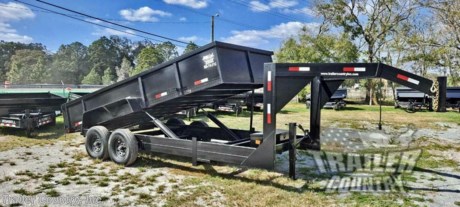 &lt;p&gt;&amp;nbsp;&lt;/p&gt;
&lt;p&gt;Brand New 7&#39; x 16&#39; Gooseneck Hydraulic Dump Trailer w/ 24&quot; Sides &amp;amp; Ramps&lt;/p&gt;
&lt;p&gt;&amp;nbsp;&lt;/p&gt;
&lt;p&gt;Up for your consideration is a Brand New Model 7&#39;x16&#39; Tandem Axle, Hydraulic Dump Trailer&amp;nbsp;&lt;/p&gt;
&lt;p&gt;&amp;nbsp;&lt;/p&gt;
&lt;p&gt;Also Great for Roofing - Construction - Storm Clean Up - Equipment Hauling - Landscaping &amp;amp; More!&lt;/p&gt;
&lt;p&gt;&amp;nbsp;&lt;/p&gt;
&lt;p&gt;Standard Features:&lt;/p&gt;
&lt;p&gt;Proudly Made in the U.S.A.&amp;nbsp;&lt;/p&gt;
&lt;p&gt;Heavy Duty 2X6 Tubing Frame&amp;nbsp;&lt;/p&gt;
&lt;p&gt;11 Gauge Sides&lt;/p&gt;
&lt;p&gt;11 Gauge Floor&lt;/p&gt;
&lt;p&gt;24&quot; High Sides&lt;/p&gt;
&lt;p&gt;14,000 lb G.V.W.R.&amp;nbsp;&amp;nbsp;&lt;/p&gt;
&lt;p&gt;(2) 7,000 lb &quot;Dexter&quot; Slipper Spring All Wheel Electric Brake Axles&lt;/p&gt;
&lt;p&gt;(2) Hydraulic Cylinders - Power Up &amp;amp; Power Down&lt;/p&gt;
&lt;p&gt;Stake Pockets / Tie Downs - All-Around&lt;/p&gt;
&lt;p&gt;2 5/16&quot;&amp;nbsp; Adjustable Heavy Duty Gooseneck Coupler&amp;nbsp;&lt;/p&gt;
&lt;p&gt;Emergency Break-Away Kit&lt;/p&gt;
&lt;p&gt;Heavy Duty Steel Fabricated Fenders&lt;/p&gt;
&lt;p&gt;Heavy Duty Safety Chains - w/Hooks&lt;/p&gt;
&lt;p&gt;7,000 lb Drop Leg Jack&lt;/p&gt;
&lt;p&gt;Rear Barn Style Gate w/Lock &amp;amp; Hold Back Chains&lt;/p&gt;
&lt;p&gt;Pump &amp;amp; Battery W/ Remote in Lockable Storage Box&lt;/p&gt;
&lt;p&gt;Tires - ST235-80R-16 10 Ply Radial Tires&lt;/p&gt;
&lt;p&gt;Wheels - 16&quot; Mod Wheels&lt;/p&gt;
&lt;p&gt;D.O.T. Compliant L.E.D. Lighting System&lt;/p&gt;
&lt;p&gt;D.O.T. Reflective Tape&lt;/p&gt;
&lt;p&gt;5&#39; Heavy Duty Removable Ramps&lt;/p&gt;
&lt;p&gt;Bed Width - 82&quot;&lt;/p&gt;
&lt;p&gt;Box Length - 16&#39;&lt;/p&gt;
&lt;p&gt;&amp;nbsp;&lt;/p&gt;
&lt;p&gt;* FINANCING IS AVAILABLE W/ APPROVED CREDIT *&lt;/p&gt;
&lt;p&gt;* RENT TO OWN OPTIONS AVAILABLE W/ NO CREDIT CHECK - LOW DOWN PAYMENTS *&lt;/p&gt;
&lt;p&gt;&amp;nbsp;&lt;/p&gt;
&lt;p&gt;Manufacturers Title and Limited Warranty Included&lt;/p&gt;
&lt;p&gt;&amp;nbsp;&lt;/p&gt;
&lt;p&gt;Trailer is offered @ factory direct pricing with pick up at our FL &amp;amp; GA locations...We also have a Middle, TN pick up location and We offer Nationwide Delivery. Please ask for more information about our optional pick up locations and delivery services.&amp;nbsp; &amp;nbsp;&lt;/p&gt;
&lt;p&gt;&amp;nbsp;&lt;/p&gt;
&lt;p&gt;*Trailer Shown with Optional Trim*&lt;/p&gt;
&lt;p&gt;All Trailers are D.O.T. Compliant for all 50 States, Canada, &amp;amp; Mexico.&amp;nbsp;&lt;/p&gt;
&lt;p&gt;&amp;nbsp;&lt;/p&gt;
&lt;p&gt;FOR MORE INFORMATION CALL:&lt;/p&gt;
&lt;p&gt;888-710-2112&lt;/p&gt;
&lt;p&gt;&amp;nbsp;&lt;/p&gt;
&lt;p&gt;Trailer is also listed Locally for Sale, Please Confirm Availability&lt;/p&gt;