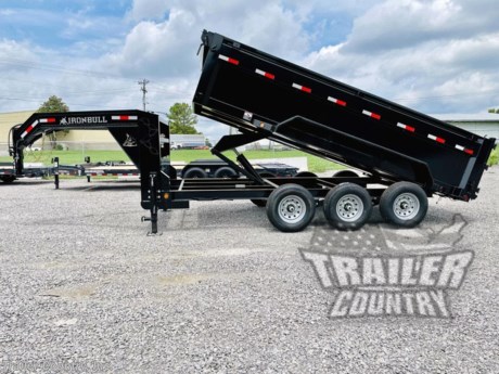 &lt;p&gt;Brand New 7&#39; x 16&#39; Iron Bull Scissor Hoist Hydraulic Triple Axle Gooseneck Dump Trailer w/ 36&quot; High Sides, Remote Power Up &amp;amp; Down, Plus MORE!&lt;/p&gt;
&lt;p&gt;&amp;nbsp;&lt;/p&gt;
&lt;p&gt;Up for your Consideration is a Brand New Model 7&#39;x16&#39; Triple Axle, Gooseneck, Scissor Hoist Hydraulic Dump Trailer, 7 GA Steel Floor, and 3 Way Combo Spreader Gate.&lt;/p&gt;
&lt;p&gt;&amp;nbsp;&lt;/p&gt;
&lt;p&gt;Also Great for Roofing - Construction - Storm Clean Up - Equipment Hauling - Landscaping, Agricultural &amp;amp; More!&lt;/p&gt;
&lt;p&gt;&amp;nbsp;&lt;/p&gt;
&lt;p&gt;Standard Features:&lt;/p&gt;
&lt;p&gt;Proudly Made in the U.S.A.&amp;nbsp;&lt;/p&gt;
&lt;p&gt;Heavy Duty 6&quot;x 12lb I-Beam Main Frame&lt;/p&gt;
&lt;p&gt;Heavy Duty 12&quot; I-Beam Neck and Riser&lt;/p&gt;
&lt;p&gt;7 Gauge Steel Floor&lt;/p&gt;
&lt;p&gt;10 Gauge Steel Side Walls&lt;/p&gt;
&lt;p&gt;36&quot; High Side Walls&lt;/p&gt;
&lt;p&gt;(3) 7,000 lb Cambered Nev-R-Adjust All Wheel Electric Brake E-Z Lube Axles&lt;/p&gt;
&lt;p&gt;Multi-leaf Slipper Spring Suspension&lt;/p&gt;
&lt;p&gt;21,000 lb G.V.W.R.&amp;nbsp;&amp;nbsp;&lt;/p&gt;
&lt;p&gt;Emergency Break-A-Way Kit&lt;/p&gt;
&lt;p&gt;Hydraulic Scissor Hoist w/ Power Up &amp;amp; Down&amp;nbsp;&lt;/p&gt;
&lt;p&gt;12V DC Hydraulic Pump w/ Remote in Locking Storage Box&lt;/p&gt;
&lt;p&gt;2 5/16&quot; Adjustable Heavy Duty Coupler - Gooseneck&lt;/p&gt;
&lt;p&gt;Heavy Duty Weld-On Steel Treadplate Fenders&lt;/p&gt;
&lt;p&gt;Heavy Duty Safety Chains - w/ Hooks&lt;/p&gt;
&lt;p&gt;Sherwin-Williams Powdura Powder Coated Black Paint w/ One Cure Primer&lt;/p&gt;
&lt;p&gt;(2) 10,000 lb Spring-Loaded Drop Leg Jacks&lt;/p&gt;
&lt;p&gt;3 - Way Combination Rear Barn Style / Spreader Gate w/ Lock &amp;amp; Hold Back Chains&lt;/p&gt;
&lt;p&gt;Deep Cycle Marine Battery w/ Remote&lt;/p&gt;
&lt;p&gt;Full-Width Locking Tool Box&lt;/p&gt;
&lt;p&gt;5 AMP 110V Battery Charger&lt;/p&gt;
&lt;p&gt;7-Way Round Electrical Plug&lt;/p&gt;
&lt;p&gt;Sealed Wiring Harness&lt;/p&gt;
&lt;p&gt;Tires - ST235-80R-16 LRE 10 Ply Radial Tires&lt;/p&gt;
&lt;p&gt;Wheels - 16&quot; Mod Wheels&lt;/p&gt;
&lt;p&gt;(2) 16&quot; x 80&quot; Slide - In Heavy Duty Ramps&lt;/p&gt;
&lt;p&gt;Stake Pockets/ Tie Downs - All Round Top Rail&lt;/p&gt;
&lt;p&gt;5,000 lb Welded Tie Downs Inside Dump Box&lt;/p&gt;
&lt;p&gt;Spare Tire Holder&lt;/p&gt;
&lt;p&gt;Retractable Tarp Kit&lt;/p&gt;
&lt;p&gt;D.O.T. Compliant L.E.D. Lighting System&lt;/p&gt;
&lt;p&gt;D.O.T. Reflective Tape&amp;nbsp;&lt;/p&gt;
&lt;p&gt;&amp;nbsp;&lt;/p&gt;
&lt;p&gt;* FINANCING IS AVAILABLE W/APPROVED CREDIT *&lt;/p&gt;
&lt;p&gt;* RENT TO OWN OPTIONS AVAILABLE W/ NO CREDIT CHECK - LOW DOWN PAYMENTS *&lt;/p&gt;
&lt;p&gt;&amp;nbsp;&lt;/p&gt;
&lt;p&gt;Manufacturers Title and Limited Warranty Included&lt;/p&gt;
&lt;p&gt;&amp;nbsp;&lt;/p&gt;
&lt;p&gt;Trailer is offered @ factory direct pricing with pick up at our TN location...We also offer Nationwide Delivery.&lt;/p&gt;
&lt;p&gt;&amp;nbsp;Please ask for more information about our optional delivery services.&amp;nbsp; &amp;nbsp;&lt;/p&gt;
&lt;p&gt;&amp;nbsp;&lt;/p&gt;
&lt;p&gt;*Trailer Shown with Optional Trim*&lt;/p&gt;
&lt;p&gt;All Trailers are D.O.T. Compliant for all 50 States, Canada, &amp;amp; Mexico.&lt;/p&gt;
&lt;p&gt;&amp;nbsp;&lt;/p&gt;
&lt;p&gt;Trailer is also listed Locally for Sale, Please Confirm Availability&lt;/p&gt;
&lt;p&gt;&amp;nbsp;&lt;/p&gt;
&lt;p&gt;FOR MORE INFORMATION CALL:&lt;/p&gt;
&lt;p&gt;888-710-2112&lt;/p&gt;