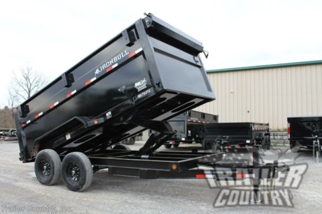 &lt;p&gt;Brand New 7&#39; x 16&#39; Iron Bull Scissor Hoist Hydraulic Dump Trailer w/ 36&quot; High Sides, Remote Power Up &amp;amp; Down, and MORE!&lt;/p&gt;
&lt;p&gt;&amp;nbsp;&lt;/p&gt;
&lt;p&gt;Up for your Consideration is a Brand New Model 7&#39;x16&#39; Tandem Axle, Bumper Pull, Scissor Hoist Hydraulic Dump Trailer, and 3 Way Combo Spreader Gate.&lt;/p&gt;
&lt;p&gt;&amp;nbsp;&lt;/p&gt;
&lt;p&gt;Also Great for Roofing - Construction - Storm Clean Up - Equipment Hauling - Landscaping &amp;amp; More!&lt;/p&gt;
&lt;p&gt;&amp;nbsp;&lt;/p&gt;
&lt;p&gt;Standard Features:&lt;/p&gt;
&lt;p&gt;&amp;nbsp;&lt;/p&gt;
&lt;p&gt;Proudly Made in the U.S.A.&amp;nbsp;&lt;/p&gt;
&lt;p&gt;Heavy Duty 6&quot; I-Beam Main Frame&lt;/p&gt;
&lt;p&gt;6&quot; I-Beam Tongue Frame&lt;/p&gt;
&lt;p&gt;7 Gauge Steel Floor&lt;/p&gt;
&lt;p&gt;10 Gauge Steel Side Walls&lt;/p&gt;
&lt;p&gt;36&quot; High Sides&lt;/p&gt;
&lt;p&gt;(2) 7,000 lb Nev-R-Adjust All Wheel Electric Brake E-Z Lube Axles&lt;/p&gt;
&lt;p&gt;14,000 lb G.V.W.R.&amp;nbsp;&amp;nbsp;&lt;/p&gt;
&lt;p&gt;Emergency Break-A-Way Kit&lt;/p&gt;
&lt;p&gt;Hydraulic Scissor Hoist w/ Power Up &amp;amp; Down&amp;nbsp;&lt;/p&gt;
&lt;p&gt;12V DC Hydraulic Pump (Power Up and Power Down) w/ Remote in Locking Storage Box&lt;/p&gt;
&lt;p&gt;Deep Cycle Marine Battery&lt;/p&gt;
&lt;p&gt;5 AMP 110V Battery Charger&lt;/p&gt;
&lt;p&gt;2 5/16&quot; Adjustable Heavy Duty Coupler&amp;nbsp;&lt;/p&gt;
&lt;p&gt;Heavy Duty 14 Gauge Steel Treadplate Fenders&lt;/p&gt;
&lt;p&gt;Heavy Duty Safety Chains - w/ Hooks&lt;/p&gt;
&lt;p&gt;Sherwin-Williams Powdura Powder Coated Black Paint w/ One Cure Primer&lt;/p&gt;
&lt;p&gt;&amp;nbsp;10,000 lb Spring-Loaded Drop Leg Jack&lt;/p&gt;
&lt;p&gt;3 - Way Combination Rear Barn Style / Spreader Gate w/ Lock &amp;amp; Hold Back Chains&lt;/p&gt;
&lt;p&gt;7-Way Round Electrical Plug&lt;/p&gt;
&lt;p&gt;Sealed Wiring Harness&lt;/p&gt;
&lt;p&gt;Tires - ST235-80R-16 LRE 10 Ply Radial Tires&lt;/p&gt;
&lt;p&gt;Wheels - 16&quot; Mod Wheels&lt;/p&gt;
&lt;p&gt;(2) 16&quot; x 80&quot; Slide - In Heavy Duty Ramps&lt;/p&gt;
&lt;p&gt;Stake Pockets/ Tie Downs - All Round Top Rail&lt;/p&gt;
&lt;p&gt;5,000 lb Welded Tie Downs Inside Dump Box&lt;/p&gt;
&lt;p&gt;Spare Tire Holder&lt;/p&gt;
&lt;p&gt;Retractable Tarp Kit&lt;/p&gt;
&lt;p&gt;D.O.T. Compliant L.E.D. Lighting System&lt;/p&gt;
&lt;p&gt;D.O.T. Reflective Tape&lt;/p&gt;
&lt;p&gt;&amp;nbsp;&lt;/p&gt;
&lt;p&gt;* FINANCING IS AVAILABLE W/ APPROVED CREDIT *&lt;/p&gt;
&lt;p&gt;* RENT TO OWN OPTIONS AVAILABLE W/ NO CREDIT CHECK - LOW DOWN PAYMENTS *&lt;/p&gt;
&lt;p&gt;&amp;nbsp;&lt;/p&gt;
&lt;p&gt;Manufacturers Title and Limited Warranty Included&lt;/p&gt;
&lt;p&gt;&amp;nbsp;&lt;/p&gt;
&lt;p&gt;Trailer is offered @ factory direct pricing with pick up at our TN location...We also offer Nationwide Delivery. Please ask for more information about our optional delivery services.&amp;nbsp; &amp;nbsp;&lt;/p&gt;
&lt;p&gt;&amp;nbsp;&lt;/p&gt;
&lt;p&gt;*Trailer Shown with Optional Trim*&lt;/p&gt;
&lt;p&gt;All Trailers are D.O.T. Compliant for all 50 States, Canada, &amp;amp; Mexico.&lt;/p&gt;
&lt;p&gt;&amp;nbsp;&lt;/p&gt;
&lt;p&gt;Trailer is also listed Locally for Sale, Please Confirm Availability&lt;/p&gt;
&lt;p&gt;&amp;nbsp;&lt;/p&gt;
&lt;p&gt;FOR MORE INFORMATION CALL:&lt;/p&gt;
&lt;p&gt;888-710-2112&lt;/p&gt;