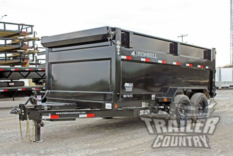 &lt;p&gt;Brand New 7&#39; x 16&#39; Iron Bull Scissor Hoist Hydraulic Dump Trailer w/ 48&quot; High Sides, Remote Power Up &amp;amp; Down, and MORE!&lt;/p&gt;
&lt;p&gt;&amp;nbsp;&lt;/p&gt;
&lt;p&gt;Up for your Consideration is a Brand New Model 7&#39;x16&#39; Tandem Axle, Bumper Pull, Scissor Hoist Hydraulic Dump Trailer, and 3 Way Combo Spreader Gate.&lt;/p&gt;
&lt;p&gt;&amp;nbsp;&lt;/p&gt;
&lt;p&gt;Also Great for Roofing - Construction - Storm Clean Up - Equipment Hauling - Landscaping &amp;amp; More!&lt;/p&gt;
&lt;p&gt;&amp;nbsp;&lt;/p&gt;
&lt;p&gt;Standard Features:&lt;/p&gt;
&lt;p&gt;&amp;nbsp;&lt;/p&gt;
&lt;p&gt;Proudly Made in the U.S.A.&amp;nbsp;&lt;/p&gt;
&lt;p&gt;Heavy Duty 6&quot; I-Beam Main Frame&lt;/p&gt;
&lt;p&gt;6&quot; I-Beam Tongue Frame&lt;/p&gt;
&lt;p&gt;7 Gauge Steel Floor&lt;/p&gt;
&lt;p&gt;10 Gauge Steel Side Walls&lt;/p&gt;
&lt;p&gt;48&quot; High Sides&lt;/p&gt;
&lt;p&gt;(2) 7,000 lb Nev-R-Adjust All Wheel Electric Brake E-Z Lube Axles&lt;/p&gt;
&lt;p&gt;14,990 lb G.V.W.R.&amp;nbsp;&amp;nbsp;&lt;/p&gt;
&lt;p&gt;Emergency Break-A-Way Kit&lt;/p&gt;
&lt;p&gt;Hydraulic Scissor Hoist w/ Power Up &amp;amp; Down&amp;nbsp;&lt;/p&gt;
&lt;p&gt;12V DC Hydraulic Pump (Power Up and Power Down) w/ Remote in Locking Storage Box&lt;/p&gt;
&lt;p&gt;Deep Cycle Marine Battery&lt;/p&gt;
&lt;p&gt;5 AMP 110V Battery Charger&lt;/p&gt;
&lt;p&gt;2 5/16&quot; Adjustable Heavy Duty Coupler&amp;nbsp;&lt;/p&gt;
&lt;p&gt;Heavy Duty 14 Gauge Steel Treadplate Fenders&lt;/p&gt;
&lt;p&gt;Heavy Duty Safety Chains - w/ Hooks&lt;/p&gt;
&lt;p&gt;Sherwin-Williams Powdura Powder Coated Black Paint w/ One Cure Primer&lt;/p&gt;
&lt;p&gt;&amp;nbsp;10,000 lb Spring-Loaded Drop Leg Jack&lt;/p&gt;
&lt;p&gt;3 - Way Combination Rear Barn Style / Spreader Gate w/ Lock &amp;amp; Hold Back Chains&lt;/p&gt;
&lt;p&gt;7-Way Round Electrical Plug&lt;/p&gt;
&lt;p&gt;Sealed Wiring Harness&lt;/p&gt;
&lt;p&gt;Tires - ST235-80R-16 LRE 10 Ply Radial Tires&lt;/p&gt;
&lt;p&gt;Wheels - 16&quot; Mod Wheels&lt;/p&gt;
&lt;p&gt;(2) 16&quot; x 80&quot; Slide - In Heavy Duty Ramps&lt;/p&gt;
&lt;p&gt;Stake Pockets/ Tie Downs - All Round Top Rail&lt;/p&gt;
&lt;p&gt;5,000 lb Welded Tie Downs Inside Dump Box&lt;/p&gt;
&lt;p&gt;Spare Tire Holder&lt;/p&gt;
&lt;p&gt;Retractable Tarp Kit&lt;/p&gt;
&lt;p&gt;D.O.T. Compliant L.E.D. Lighting System&lt;/p&gt;
&lt;p&gt;D.O.T. Reflective Tape&lt;/p&gt;
&lt;p&gt;&amp;nbsp;&lt;/p&gt;
&lt;p&gt;* FINANCING IS AVAILABLE W/ APPROVED CREDIT *&lt;/p&gt;
&lt;p&gt;* RENT TO OWN OPTIONS AVAILABLE W/ NO CREDIT CHECK - LOW DOWN PAYMENTS *&lt;/p&gt;
&lt;p&gt;&amp;nbsp;&lt;/p&gt;
&lt;p&gt;Manufacturers Title and Limited Warranty Included&lt;/p&gt;
&lt;p&gt;&amp;nbsp;&lt;/p&gt;
&lt;p&gt;Trailer is offered @ factory direct pricing with pick up at our TN location...We also offer Nationwide Delivery. Please ask for more information about our optional delivery services.&amp;nbsp; &amp;nbsp;&lt;/p&gt;
&lt;p&gt;&amp;nbsp;&lt;/p&gt;
&lt;p&gt;*Trailer Shown with Optional Trim*&lt;/p&gt;
&lt;p&gt;All Trailers are D.O.T. Compliant for all 50 States, Canada, &amp;amp; Mexico.&lt;/p&gt;
&lt;p&gt;&amp;nbsp;&lt;/p&gt;
&lt;p&gt;Trailer is also listed Locally for Sale, Please Confirm Availability&lt;/p&gt;
&lt;p&gt;&amp;nbsp;&lt;/p&gt;
&lt;p&gt;FOR MORE INFORMATION CALL or TEXT:&lt;/p&gt;
&lt;p&gt;888-710-2112&lt;/p&gt;
