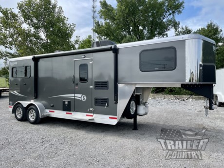 &lt;p&gt;New Shadow Trailers Aluminum 2 Horse Gooseneck Living Quarters Trailer&lt;/p&gt;
&lt;p&gt;&amp;nbsp;&lt;/p&gt;
&lt;p&gt;Standard Features:&lt;/p&gt;
&lt;p&gt;- 2 Horse&lt;/p&gt;
&lt;p&gt;- Slant Load&lt;/p&gt;
&lt;p&gt;- Aluminum Frame&lt;/p&gt;
&lt;p&gt;- 18&#39; 6&quot; Floor, 26&#39; 6&quot; Overall&lt;/p&gt;
&lt;p&gt;- 7&#39; 6&quot; Height&lt;/p&gt;
&lt;p&gt;- 6&#39; 9&quot; Wide&lt;/p&gt;
&lt;p&gt;- 2 = 5,200lb Spring Axles with All Wheel Electric Brakes&lt;/p&gt;
&lt;p&gt;- Slick Skin&lt;/p&gt;
&lt;p&gt;- Rear Tack&lt;/p&gt;
&lt;p&gt;- Graphics Package&lt;/p&gt;
&lt;p&gt;- 18&#39; Powered Awning on Curbside&lt;/p&gt;
&lt;p&gt;- 2 5/16&quot; Gooseneck Coupler&lt;/p&gt;
&lt;p&gt;- Heavy Duty Safety Chains&lt;/p&gt;
&lt;p&gt;- 7-Way Round RV Electrical Wiring Harness w/ Battery Back-Up &amp;amp; Safety Switch&amp;nbsp;&lt;/p&gt;
&lt;p&gt;- Powered Single Leg Jack&lt;/p&gt;
&lt;p&gt;- Polished Front Corner Caps&lt;/p&gt;
&lt;p&gt;- Exterior L.E.D. Lighting Package&lt;/p&gt;
&lt;p&gt;- Tires: 15&quot; Tires&lt;/p&gt;
&lt;p&gt;- Rims: Steel Wheels w/ Center Lug Nut Caps&lt;/p&gt;
&lt;p&gt;- Matching 15&quot; Spare Tire &amp;amp; Mount (Mounted Outside of Trailer)&lt;/p&gt;
&lt;p&gt;&amp;nbsp;&lt;/p&gt;
&lt;p&gt;Living Quarters:&lt;/p&gt;
&lt;p&gt;- 7&#39; 6&quot; Short Wall&lt;/p&gt;
&lt;p&gt;- Competitor Edition&lt;/p&gt;
&lt;p&gt;- Selection 4B&lt;/p&gt;
&lt;p&gt;&amp;nbsp;&lt;/p&gt;
&lt;p&gt;Horse Area:&lt;/p&gt;
&lt;p&gt;- 42&quot; Wide Stalls&lt;/p&gt;
&lt;p&gt;- 24&quot; x 32&quot; Drop Feed Windows on Streetside&lt;/p&gt;
&lt;p&gt;- 19&quot; x 53&quot; Drop Feed Windows on Curbside&lt;/p&gt;
&lt;p&gt;- Aluminum Stall Gate w/ Rumber Inserts&lt;/p&gt;
&lt;p&gt;- Horse Area Light&lt;/p&gt;
&lt;p&gt;- Rumber Lined Lower Walls&lt;/p&gt;
&lt;p&gt;- Aluminum Floor w/ Rubber Mats&lt;/p&gt;
&lt;p&gt;-&amp;nbsp;50-50 Rear Doors w/ Window in Load Door&lt;/p&gt;
&lt;p&gt;- Walls Lined/Insulated&lt;/p&gt;
&lt;p&gt;- Roof Lined/Insulated&lt;/p&gt;
&lt;p&gt;- Horse Area Lights&lt;/p&gt;
&lt;p&gt;- Horse Area Vents&lt;/p&gt;
&lt;p&gt;&amp;nbsp;&lt;/p&gt;
&lt;p&gt;Rear Tack Area:&lt;/p&gt;
&lt;p&gt;- Folding Tack Wall&lt;/p&gt;
&lt;p&gt;- Swing-Out Style Saddle Rack&lt;/p&gt;
&lt;p&gt;- Bridle Hooks&lt;/p&gt;
&lt;p&gt;&amp;nbsp;&lt;/p&gt;
&lt;p&gt;Additionally Installed Up-Grades:&lt;/p&gt;
&lt;p&gt;- Horse Area Fan&lt;/p&gt;
&lt;p&gt;- Added Switch to Rear Upright in Cup for Fans&lt;/p&gt;
&lt;p&gt;- White Aluminum Brush Box Attached to Rear Door&lt;/p&gt;
&lt;p&gt;- Blanket Bar - 36&quot; Mount, Swing Type for Rear Dress / Tack&lt;/p&gt;
&lt;p&gt;- 6 Lug Aluminum Wheels in lieu of Steel&lt;/p&gt;
&lt;p&gt;- Rear Aluminum Ramp Added to Trailer behind Rear Doors&lt;/p&gt;
&lt;p&gt;&amp;nbsp;&lt;/p&gt;
&lt;p&gt;* * Manufacturers Title and Limited Warranty Included * *&lt;/p&gt;
&lt;p&gt;* * PRODUCT LIABILITY INSURANCE * *&lt;/p&gt;
&lt;p&gt;* * FINANCING IS AVAILABLE W/ APPROVED CREDIT * *&lt;/p&gt;
&lt;p&gt;&amp;nbsp;&lt;/p&gt;
&lt;p&gt;Trailer is offered @ pick up in Florida...We also offer Nationwide Delivery, please contact us for more information about our Optional Delivery Services and Pick-Up Locations.&lt;/p&gt;
&lt;p&gt;&amp;nbsp;&lt;/p&gt;
&lt;p&gt;Trailer is also Listed Locally for Sale, Please Confirm Availability!&lt;/p&gt;
&lt;p&gt;&amp;nbsp;&lt;/p&gt;
&lt;p&gt;CALL: 888-710-2112&lt;/p&gt;