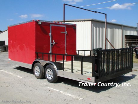 &lt;p&gt;&lt;strong&gt;BRAND NEW 8.5 x 20 CUSTOM ENCLOSED CARGO + UTILITY TRAILER&lt;/strong&gt;&lt;/p&gt;
&lt;p&gt;Up for your consideration is a Brand New 8.5 x 20 Tandem Axle, HYBRID Enclosed/Utility Trailer.&lt;/p&gt;
&lt;p&gt;YOU&#39;VE SEEN THE REST...NOW BUY THE BEST!&lt;/p&gt;
&lt;p&gt;&lt;strong&gt;&lt;span style=&quot;text-decoration: underline;&quot;&gt;ENCLOSED TRAILER DETAILS&lt;/span&gt;&lt;/strong&gt;:&lt;br /&gt;&lt;br /&gt;&amp;nbsp;&amp;nbsp;&amp;nbsp; * Heavy Duty 6&quot; I-Beam Main Frame W/ 2&quot; X 6&quot; Tube&lt;br /&gt;&amp;nbsp;&amp;nbsp;&amp;nbsp; * Heavy Duty 54&quot; Triple Tube Tongue&lt;br /&gt;&amp;nbsp;&amp;nbsp;&amp;nbsp; * Heavy Duty Square Tubing Wall Studs &amp;amp; Roof Bows (** 1&quot; X&#39;1/2&quot; SQUARE TUBE**)&lt;br /&gt;&amp;nbsp;&amp;nbsp;&amp;nbsp; * Heavy Duty Rear Spring Assisted Ramp Door with (2) Barlocks for Security, EZ Lube Hinge Pins, &amp;amp; 16&quot; Transitional Ramp Flap&lt;br /&gt;&amp;nbsp;&amp;nbsp;&amp;nbsp; * 4 - 5,000lb Flush Floor Mounted D-Rings (**WELDED TO THE FRAME**)&lt;br /&gt;&amp;nbsp;&amp;nbsp;&amp;nbsp; * 20&#39; Total Box Space + V-Nose (TOTAL 22&#39;+ From tip to rear Interior Space -10&#39; Box+ V-Nose Enlcosed and 10&#39; Open Deck).&lt;br /&gt;&amp;nbsp;&amp;nbsp;&amp;nbsp; * 16&quot; On Center Walls, Floors, and Roof Bows&lt;br /&gt;&amp;nbsp;&amp;nbsp;&amp;nbsp; * (2) 3,500lb 4&quot; &quot;Dexter&quot; Drop Axles w/ All Wheel Electric Brakes &amp;amp; EZ LUBE Grease Fittings&lt;br /&gt;&amp;nbsp;&amp;nbsp;&amp;nbsp; * 36&quot; Side Door with RV Flush Lock &amp;amp; VERY SECURE Bar Lock&lt;br /&gt;&amp;nbsp;&amp;nbsp;&amp;nbsp; * ATP Diamond Plate Recessed Step-Up&lt;br /&gt;&amp;nbsp;&amp;nbsp;&amp;nbsp; * 6&#39;6&quot; Interior Height&lt;br /&gt;&amp;nbsp;&amp;nbsp;&amp;nbsp; * Galvalume Seamed Roof with Thermo Ply Ceiling Liner&lt;br /&gt;&amp;nbsp;&amp;nbsp;&amp;nbsp; * 2 5/16&quot; Coupler w/ Snapper Pin&lt;br /&gt;&amp;nbsp;&amp;nbsp;&amp;nbsp; * Heavy Duty Safety Chains&lt;br /&gt;&amp;nbsp;&amp;nbsp;&amp;nbsp; * 7-Way Round RV Electrical Wiring Harness w/ Battery Back-Up &amp;amp; Safety Switch&lt;br /&gt;&amp;nbsp;&amp;nbsp;&amp;nbsp; * 3/8&quot; Heavy Duty Grade Plywood Walls&lt;br /&gt;&amp;nbsp;&amp;nbsp;&amp;nbsp; * 3/4&quot;&amp;nbsp;Heavy Duty TOP Grade Plywood Floors&lt;br /&gt;&amp;nbsp;&amp;nbsp;&amp;nbsp; * Heavy Duty Smooth Fender Flares&lt;br /&gt;&amp;nbsp;&amp;nbsp;&amp;nbsp; * 2K&amp;nbsp;A-Frame Top Wind Jack&lt;br /&gt;&amp;nbsp;&amp;nbsp;&amp;nbsp; * Deluxe License Plate Holder&lt;br /&gt;&amp;nbsp;&amp;nbsp;&amp;nbsp; * Top Quality Exterior Grade Paint&lt;br /&gt;&amp;nbsp;&amp;nbsp;&amp;nbsp; * (1) Non-Powered Interior Roof Vent&lt;br /&gt;&amp;nbsp;&amp;nbsp;&amp;nbsp; * (1) 12 Volt Interior Trailer Light w/ Wall Switch&lt;br /&gt;&amp;nbsp;&amp;nbsp;&amp;nbsp; * 24&quot; Diamond Plate ATP Front Stone Guard with matching V-Nose Diamond Plate Cap&lt;br /&gt;&amp;nbsp;&amp;nbsp;&amp;nbsp; * Smooth Polished Aluminum Front AND Rear Corners&lt;br /&gt;&amp;nbsp;&amp;nbsp;&amp;nbsp; * 15&quot; Radial (ST20575R15) Tires &amp;amp; Wheels&lt;br /&gt;&amp;nbsp;&amp;nbsp;&amp;nbsp; * Exterior L.E.D. Lighting Package&lt;/p&gt;
&lt;p&gt;&lt;br /&gt;&lt;strong&gt;&lt;span style=&quot;text-decoration: underline;&quot;&gt;UTILITY TRAILER DETAILS&lt;/span&gt;&lt;/strong&gt;:&lt;br /&gt;&lt;br /&gt;&amp;nbsp;&amp;nbsp;&amp;nbsp; * 10&#39; Open Deck&lt;br /&gt;&amp;nbsp;&amp;nbsp;&amp;nbsp; * 2x6 Pressure Treated Plank&lt;br /&gt;&amp;nbsp;&amp;nbsp;&amp;nbsp; * 4&#39; Mesh SPRING ASSISTED BIFOLD Ramp Gate&lt;br /&gt;&amp;nbsp;&amp;nbsp;&amp;nbsp; * 16&quot; Side Rails&lt;/p&gt;
&lt;p&gt;&lt;span style=&quot;text-decoration: underline;&quot;&gt;&lt;strong&gt;UP-GRADED FEATURES:&lt;/strong&gt;&lt;/span&gt;&lt;/p&gt;
&lt;p&gt;* 0.030 Victory Red Metal - You Choose Final Color&lt;br /&gt;* 24&quot; Walk Through Door to Open Deck&lt;br /&gt;* 3=Exterior 12Volt Loading Lights&lt;br /&gt;* 7-Star Aluminum Mag Wheels w/ Chrome Center Caps &amp;amp; Lug Nuts&lt;br /&gt;* 3,500 Power Up/Down Jack with Light ilo Standard Manual Jack&lt;br /&gt;* 8.5 Wide Base V-Nose Cabinet (Any Color)&lt;br /&gt;* RTP-Rubber Tread Plate Flooring in 10 Foot Enclosed Part&lt;/p&gt;
&lt;p&gt;&amp;nbsp;&lt;/p&gt;
&lt;p&gt;* * N.A.T.M. Inspected and Certified * *&lt;br /&gt;* * Manufacturers Title and 5 Year Limited Warranty Included * *&lt;br /&gt;* * PRODUCT LIABILITY INSURANCE * *&lt;br /&gt;* * FINANCING IS AVAILABLE W/ APPROVED CREDIT * *&lt;/p&gt;
&lt;p&gt;&lt;br /&gt;Trailer is offered @ factory direct pick up in Willacoochee, GA...We also offer Nationwide Delivery, please contact us for more information.&lt;br /&gt;CALL: 888-710-2112&lt;/p&gt;
