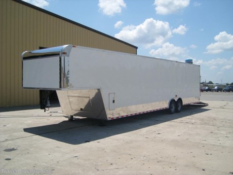 &lt;p&gt;&lt;strong&gt;&lt;span style=&quot;text-decoration: underline;&quot;&gt;NEW 8.5 X 32 ENCLOSED GOOSENECK CARGO TRAILER&lt;/span&gt;&lt;/strong&gt;&lt;/p&gt;
&lt;p&gt;Up for your consideration is a Brand New&amp;nbsp;Elite Series 8.5x24 + 8&#39; RISER Tandem Axle, Enclosed Gooseneck Cargo Trailer.&lt;/p&gt;
&lt;p&gt;FOR MORE INFORMATION CALL: 888-710-2112&lt;/p&gt;
&lt;p&gt;&lt;strong&gt;NOW WITH FULL L.E.D. LIGHTING PACKAGE&amp;nbsp;+ ALL the other TOP QUALITY FEATURES listed in ad!&lt;/strong&gt;&lt;/p&gt;
&lt;p&gt;&amp;nbsp;&amp;nbsp;&amp;nbsp; * Heavy Duty 8&quot; I-Beam Main Frame&lt;br /&gt;&amp;nbsp;&amp;nbsp;&amp;nbsp; * Heavy Duty Square Tubing Wall Studs &amp;amp; Roof Bows&lt;br /&gt;&amp;nbsp;&amp;nbsp;&amp;nbsp; * 32&#39; Gooseneck 24&#39; Box Space + 8&#39; Riser&lt;br /&gt;&amp;nbsp;&amp;nbsp;&amp;nbsp; * 16&quot; On Center Walls, Ceilings, and Roof Bows&lt;br /&gt;&amp;nbsp;&amp;nbsp;&amp;nbsp; * (2) 5,200lb &quot;Dexter&quot; Leaf Spring Axles w/ All Wheel Electric Brakes &amp;amp; EZ LUBE Grease Fittings&lt;br /&gt;&amp;nbsp;&amp;nbsp;&amp;nbsp; * Rear Spring Assisted Ramp Door with (2) Barlocks for Security, EZ Lube Hinge Pins, &amp;amp; 16&quot; Transitional Ramp Flap&lt;br /&gt;&amp;nbsp;&amp;nbsp;&amp;nbsp; * 4&#39; No-Show Beaver Tail (Dove Tail)&lt;br /&gt;&amp;nbsp;&amp;nbsp;&amp;nbsp; * 4 - 5,000lb Flush Floor Mounted D-Rings&lt;br /&gt;&amp;nbsp;&amp;nbsp;&amp;nbsp; * 36&quot; Side Door with Bar Lock&lt;br /&gt;&amp;nbsp;&amp;nbsp;&amp;nbsp; * ATP Diamond Plate Recessed Step-Up @ Side door&lt;br /&gt;&amp;nbsp;&amp;nbsp;&amp;nbsp; * 6&#39;6&quot; Interior Height inside box space (35 1/2&quot; in riser)&lt;br /&gt;&amp;nbsp;&amp;nbsp;&amp;nbsp; * Complete Galvalume Seamed Roof with Thermo Ply Ceiling Liner&lt;br /&gt;&amp;nbsp;&amp;nbsp;&amp;nbsp; * 2 5/16&quot; Gooseneck Coupler w/ Snapper Pin&lt;br /&gt;&amp;nbsp;&amp;nbsp;&amp;nbsp; * Heavy Duty Safety Chains&lt;br /&gt;&amp;nbsp;&amp;nbsp;&amp;nbsp; * 2-Speed Manual Landing Gears&lt;br /&gt;&amp;nbsp;&amp;nbsp;&amp;nbsp; * 7-Way Round RV Electrical Wiring Harness w/ Battery Back-Up &amp;amp; Safety Switch&lt;br /&gt;&amp;nbsp;&amp;nbsp;&amp;nbsp; * Keyed Locking Access Door w/ Easy Access Junction Box&lt;br /&gt;&amp;nbsp;&amp;nbsp;&amp;nbsp; * L.E.D. Lighting Package (Exterior Lights)&lt;br /&gt;&amp;nbsp;&amp;nbsp;&amp;nbsp; * D.O.T Reflective Tape&lt;br /&gt;&amp;nbsp;&amp;nbsp;&amp;nbsp; * 3/8&quot; Heavy Duty Grade Plywood Walls&lt;br /&gt;&amp;nbsp;&amp;nbsp;&amp;nbsp; * 3/4&quot; Heavy Duty Grade Plywood Floors&lt;br /&gt;&amp;nbsp;&amp;nbsp;&amp;nbsp; * Heavy Duty Smooth Fender Flares&lt;br /&gt;&amp;nbsp;&amp;nbsp;&amp;nbsp; * Deluxe License Plate Holder&lt;br /&gt;&amp;nbsp;&amp;nbsp;&amp;nbsp; * Top Quality Exterior Grade Paint&lt;br /&gt;&amp;nbsp;&amp;nbsp;&amp;nbsp; * (2) Non-Powered Interior Roof Vents&lt;br /&gt;&amp;nbsp;&amp;nbsp;&amp;nbsp; * (2) 12 Volt Interior Trailer Lights w/ Wall Switch&lt;br /&gt;&amp;nbsp;&amp;nbsp;&amp;nbsp; * 15&quot; Radial (ST22575R15) Tires &amp;amp; Wheels&lt;br /&gt;&amp;nbsp;&amp;nbsp;&lt;/p&gt;
&lt;p&gt;* * Manufacturers Title and 5 Year Limited Warranty Included * *&lt;br /&gt;* * PRODUCT LIABILITY INSURANCE * *&lt;br /&gt;* * FINANCING IS AVAILABLE W/ APPROVED CREDIT * *&lt;/p&gt;
&lt;p&gt;ASK US ABOUT OUR RENT TO OWN PROGRAM - NO CREDIT CHECK - LOW DOWN PAYMENT&lt;/p&gt;
&lt;p&gt;&lt;br /&gt;Trailer is offered @ factory direct pick up in Willacoochee, GA...We also offer Nationwide Delivery, please contact us for more information.&lt;br /&gt;CALL: 888-710-2112&lt;/p&gt;
