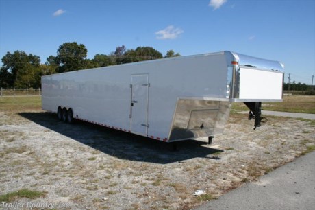 &lt;p&gt;&lt;strong&gt;&lt;span style=&quot;text-decoration: underline;&quot;&gt;NEW 8.5 X&amp;nbsp;52 ENCLOSED GOOSENECK CARGO TRAILER&lt;/span&gt;&lt;/strong&gt;&lt;/p&gt;
&lt;p&gt;Up for your consideration is a Brand New&amp;nbsp;Elite Series 8.5x44&#39; + 8&#39; RISER Triple Axle, Enclosed Gooseneck Cargo Trailer.&lt;/p&gt;
&lt;p&gt;FOR MORE INFORMATION CALL: 888-710-2112&lt;/p&gt;
&lt;p&gt;&lt;strong&gt;NOW WITH FULL L.E.D. LIGHTING PACKAGE, PRESSURE TREATED PLYWOOD FLOORS, + ALL the other TOP QUALITY FEATURES listed in ad!&lt;/strong&gt;&lt;/p&gt;
&lt;p&gt;&amp;nbsp;&amp;nbsp;&amp;nbsp; * Heavy Duty 10&quot; I-Beam Main Frame&lt;br /&gt;&amp;nbsp;&amp;nbsp;&amp;nbsp; * Heavy Duty Square Tubing Wall Studs &amp;amp; Roof Bows&lt;br /&gt;&amp;nbsp;&amp;nbsp;&amp;nbsp; * 52&#39; Gooseneck 44&#39; Box Space + 8&#39; Riser&lt;br /&gt;&amp;nbsp;&amp;nbsp;&amp;nbsp; * 16&quot; On Center Walls, Floors, and Roof Bows&lt;br /&gt;&amp;nbsp;&amp;nbsp;&amp;nbsp; * (3) 7,000lb &quot;Dexter&quot; Leaf Spring Axles w/ All Wheel Electric Brakes &amp;amp; EZ LUBE Grease Fittings&lt;br /&gt;&amp;nbsp;&amp;nbsp;&amp;nbsp; * Rear Spring Assisted Ramp Door with (2) Barlocks for Security, EZ Lube Hinge Pins, &amp;amp; 16&quot; Transitional Ramp Flap&lt;br /&gt;&amp;nbsp;&amp;nbsp;&amp;nbsp; * 4&#39; No-Show Beaver Tail (Dove Tail)&lt;br /&gt;&amp;nbsp;&amp;nbsp;&amp;nbsp; * 6 - 5,000lb Flush Floor Mounted D-Rings&lt;br /&gt;&amp;nbsp;&amp;nbsp;&amp;nbsp; * 36&quot; Side Door with Bar Lock&lt;br /&gt;&amp;nbsp;&amp;nbsp;&amp;nbsp; * ATP Diamond Plate Recessed Step-Up @ Side door&lt;br /&gt;&amp;nbsp;&amp;nbsp;&amp;nbsp; * 6&#39;6&quot; Interior Height inside box space (35 1/2&quot; in riser)&lt;br /&gt;&amp;nbsp;&amp;nbsp;&amp;nbsp; * Complete Galvalume Seamed Roof with Thermo Ply Ceiling Liner&lt;br /&gt;&amp;nbsp;&amp;nbsp;&amp;nbsp; * 2 5/16&quot; Gooseneck Coupler w/ Snapper Pin&lt;br /&gt;&amp;nbsp;&amp;nbsp;&amp;nbsp; * Heavy Duty Safety Chains&lt;br /&gt;&amp;nbsp;&amp;nbsp;&amp;nbsp; * 2-Speed Manual Landing Gears&lt;br /&gt;&amp;nbsp;&amp;nbsp;&amp;nbsp; * 7-Way Round RV Electrical Wiring Harness w/ Battery Back-Up &amp;amp; Safety Switch&lt;br /&gt;&amp;nbsp;&amp;nbsp;&amp;nbsp; * Keyed Locking Access Door w/ Easy Access Junction Box&lt;br /&gt;&amp;nbsp;&amp;nbsp;&amp;nbsp; * L.E.D. Lighting Package (Exterior Lights)&lt;br /&gt;&amp;nbsp;&amp;nbsp;&amp;nbsp; * D.O.T Reflective Tape&lt;br /&gt;&amp;nbsp;&amp;nbsp;&amp;nbsp; * 3/8&quot; Heavy Duty Grade Plywood Walls&lt;br /&gt;&amp;nbsp;&amp;nbsp;&amp;nbsp; * 3/4&quot; Heavy Duty Grade Pressure Treated Plywood Floors&lt;br /&gt;&amp;nbsp;&amp;nbsp;&amp;nbsp; * Heavy Duty Smooth Fender Flares&lt;br /&gt;&amp;nbsp;&amp;nbsp;&amp;nbsp; * Deluxe License Plate Holder&lt;br /&gt;&amp;nbsp;&amp;nbsp;&amp;nbsp; * Top Quality Exterior Grade Paint&lt;br /&gt;&amp;nbsp;&amp;nbsp;&amp;nbsp; * (3) Non-Powered Interior Roof Vents&lt;br /&gt;&amp;nbsp;&amp;nbsp;&amp;nbsp; * (3) 12 Volt Interior Trailer Lights w/ Wall Switch&lt;br /&gt;&amp;nbsp;&amp;nbsp;&amp;nbsp; * 16&quot; Radial (ST23580R16) Tires &amp;amp; Wheels&lt;br /&gt;&lt;br /&gt;&lt;/p&gt;
&lt;p&gt;* * Manufacturers Title and 5 Year Limited Warranty Included * *&lt;br /&gt;* * PRODUCT LIABILITY INSURANCE * *&lt;br /&gt;* * FINANCING IS AVAILABLE W/ APPROVED CREDIT * *&amp;nbsp;&lt;/p&gt;
&lt;p&gt;ASK US ABOUT OUR RENT TO OWN PROGRAM - NO CREDIT CHECK - LOW DOWN PAYMENT&lt;/p&gt;
&lt;p&gt;&lt;br /&gt;Trailer is offered @ factory direct pick up in Willacoochee, GA...We also offer Nationwide Delivery, please contact us for more information.&lt;br /&gt;CALL: 888-710-2112&lt;/p&gt;