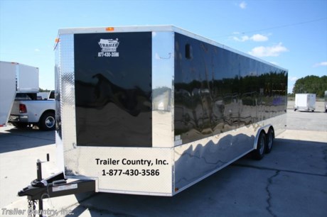 &lt;p&gt;&lt;strong&gt;&lt;span style=&quot;text-decoration: underline;&quot;&gt;NEW 8.5 X 24&#39; ENCLOSED TRAILER - TOURING PACKAGE&lt;/span&gt;&lt;/strong&gt;&lt;/p&gt;
&lt;p&gt;Up for your consideration is a Brand New 8.5 x 24 Tandem Axle, V-Nosed Enclosed Motorcycle, Snowmobile, ATV, 4-Wheeler, Landscape, Car Hauler Cargo Trailer.&lt;/p&gt;
&lt;p&gt;YOU&#39;VE SEEN THE REST...NOW BUY THE BEST!&lt;/p&gt;
&lt;p&gt;ALL the TOP QUALITY FEATURES listed in this ad!&lt;/p&gt;
&lt;p&gt;&lt;strong&gt;&lt;span style=&quot;text-decoration: underline;&quot;&gt;EXPRESS SERIES&lt;/span&gt;&lt;/strong&gt;:&lt;br /&gt;&amp;bull;Heavy Duty Main Frame&lt;br /&gt;&amp;bull;24&#39; Box Space + V-Nose&lt;br /&gt;&amp;bull;16&quot; On Center WALL &amp;amp; FLOOR &amp;amp; CEILING Cross Members&lt;br /&gt;&amp;bull;(2) 3,500lb SPRING Axles w/ All Wheel Electric Brakes &amp;amp; EZ LUBE Grease Fittings&lt;br /&gt;&amp;bull;HEAVY DUTY Rear Spring Assisted Ramp Door with (2) Barlocks for Security, &amp;amp; EZ Lube Hinge Pins&lt;br /&gt;&amp;bull;No-Show Beaver Tail (Dove Tail)&lt;br /&gt;&amp;bull;4 - 5,000lb Flush Floor Mounted D-Rings&amp;nbsp; (Welded to Frame)&lt;br /&gt;&amp;bull;36&quot; Side Door with Lock&lt;br /&gt;&amp;bull;ATP Diamond Plate Recessed Step-Up in Side door&lt;br /&gt;&amp;bull;6&#39; 6&quot; Interior Height inside Box Space&lt;br /&gt;&amp;bull;Bowed Galvalume Seamed Roof with Luan Lining Strip&lt;br /&gt;&amp;bull;2 5/16&quot; Coupler w/ Snapper Pin&lt;br /&gt;&amp;bull;Heavy Duty Safety Chains&lt;br /&gt;&amp;bull;2K Top-Wind Jack&lt;br /&gt;&amp;bull;7-Way Round RV Electrical Wiring Harness w/ Battery Back-Up &amp;amp; Safety Switch&lt;br /&gt;&amp;bull;24&quot; ATP Front StoneGuard w/ ATP Nose Cap&lt;br /&gt;&amp;bull;Complete Exterior Lighting Package&lt;br /&gt;&amp;bull;3/8&quot; Heavy Duty To Grade Plywood Walls&lt;br /&gt;&amp;bull;3/4&quot; Heavy Duty Top Grade Plywood Floors&lt;br /&gt;&amp;bull;Heavy Duty Smooth Fender Flares&lt;br /&gt;&amp;bull;License Plate Holder with Light&lt;br /&gt;&amp;bull;Top Quality Exterior Grade Automotive Paint&lt;br /&gt;&amp;bull;Pair of Plastic Side Flow-Through Vents -or- Roof Vent (Your Choice!)&lt;br /&gt;&amp;bull;(1) 12-Volt Interior Trailer Light w/ Wall Switch&lt;br /&gt;&amp;bull;15&quot; 205-15&quot; Radial Tires&lt;br /&gt;&amp;bull;Modular Wheels&lt;/p&gt;
&lt;p style=&quot;text-align: center;&quot;&gt;&amp;nbsp;&lt;span style=&quot;text-decoration: underline;&quot;&gt;&lt;strong&gt;Touring Package&lt;/strong&gt;&lt;/span&gt;&lt;br /&gt;24&quot; Polished Metal Trim on Sides and Rear&lt;br /&gt;Color Choice:&amp;nbsp;BLACK -OR- WHITE&amp;nbsp;EXTERIOR COLOR!&lt;/p&gt;
&lt;p&gt;* * Manufacturers Title and Limited Warranty Included * *&lt;br /&gt;* * PRODUCT LIABILITY INSURANCE * *&lt;br /&gt;* * FINANCING IS AVAILABLE W/ APPROVED CREDIT * *&lt;/p&gt;
&lt;p&gt;ASK US ABOUT OUR RENT TO OWN PROGRAM - NO CREDIT CHECK - LOW DOWN PAYMENT.&amp;nbsp;&lt;/p&gt;
&lt;p&gt;&lt;br /&gt;Trailer is offered @ factory direct pick up in Pearson, GA...We also offer Nationwide Delivery, please contact us for more information.&lt;br /&gt;CALL: 888-710-2112&lt;/p&gt;