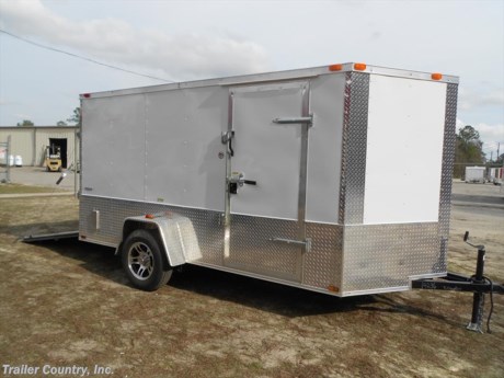&lt;div&gt;NEW 6 X 12 V-NOSED ENCLOSED MOTORCYCLE TRAILER&lt;/div&gt;
&lt;div&gt;&amp;nbsp;&lt;/div&gt;
&lt;div&gt;Up for your consideration is a Brand New 2018 Model 6 x 12 Single Axle, Enclosed Motorcycle Cargo Trailer.&lt;/div&gt;
&lt;div&gt;&amp;nbsp;&lt;/div&gt;
&lt;div&gt;ALL the TOP QUALITY FEATURES listed in this ad!&lt;/div&gt;
&lt;div&gt;&amp;nbsp;&lt;/div&gt;
&lt;div&gt;Standard Elite Series Features:&lt;/div&gt;
&lt;div&gt;&amp;nbsp;&lt;/div&gt;
&lt;div&gt;- Heavy Duty Main Frame with 2 X 3 Square Tube&lt;/div&gt;
&lt;div&gt;- Heavy Duty 1&quot; x 1 1/2&quot; Square Tubular Wall Studs &amp;amp; Roof Bows&lt;/div&gt;
&lt;div&gt;- 12&#39; Box Space + V-Nose&lt;/div&gt;
&lt;div&gt;- (1) 3,500lb 4&quot; &quot;Dexter&quot; Drop Axles w/ EZ LUBE Grease Fittings&lt;/div&gt;
&lt;div&gt;- 32&quot; Side Door with Lock&lt;/div&gt;
&lt;div&gt;- 6&#39; Interior Height&lt;/div&gt;
&lt;div&gt;- 16&quot; On Center Walls&lt;/div&gt;
&lt;div&gt;- 16&quot; On Center Floors&lt;/div&gt;
&lt;div&gt;- 16&quot; On Center Roof Bows&lt;/div&gt;
&lt;div&gt;- Galvalume Seamed Roof w/ Thermo Ply Ceiling Liner&lt;/div&gt;
&lt;div&gt;- 2&quot; Coupler w/ Snapper Pin&lt;/div&gt;
&lt;div&gt;- Heavy Duty Safety Chains&lt;/div&gt;
&lt;div&gt;- 4-Way Flat Wiring Harness Plug&lt;/div&gt;
&lt;div&gt;- 3/8&quot; Heavy Duty Top Grade Plywood Walls&lt;/div&gt;
&lt;div&gt;- 3/4&quot; Heavy Duty Top Grade Plywood Floors&lt;/div&gt;
&lt;div&gt;- Smooth Jeep Style Fender&lt;/div&gt;
&lt;div&gt;- 2K A-Frame Top Wind Jack&lt;/div&gt;
&lt;div&gt;- Top Quality Exterior Grade Paint&lt;/div&gt;
&lt;div&gt;- (1) Non-Powered Interior Roof Vent&lt;/div&gt;
&lt;div&gt;- (1) 12 Volt Interior Trailer Dome Light w/ Wall Switch&lt;/div&gt;
&lt;div&gt;- 24&quot; Diamond Plate ATP Front Stone Guard&lt;/div&gt;
&lt;div&gt;- 15&quot; Radial (ST20575R15) Tires &amp;amp; Wheels&lt;/div&gt;
&lt;div&gt;- Exterior L.E.D. Lighting Package&lt;/div&gt;
&lt;div&gt;&amp;nbsp;&lt;/div&gt;
&lt;div&gt;Motorcycle Package &amp;amp; Additional Upgrades:&amp;nbsp;&lt;/div&gt;
&lt;div&gt;&amp;nbsp;&lt;/div&gt;
&lt;div&gt;- 5 Star Aluminum Mag Wheels w/ Black Inlay w/ Chrome Center Caps and Lug Nuts&lt;/div&gt;
&lt;div&gt;- Radial Tires&lt;/div&gt;
&lt;div&gt;- 24&quot; ATP Aluminum Tread Plate Sides and Rear&lt;/div&gt;
&lt;div&gt;- Front and Rear ATP Diamond Plate Corner Caps&lt;/div&gt;
&lt;div&gt;- ATP Fenders&lt;/div&gt;
&lt;div&gt;- Clear L.E.D. Strip Tail Lights&lt;/div&gt;
&lt;div&gt;- Interior Diamond Plate Transition Flap&lt;/div&gt;
&lt;div&gt;- Pair Aluminum Flow Thru Vents&lt;/div&gt;
&lt;div&gt;- Pair Stabilizer Jacks at Trailer Rear&lt;/div&gt;
&lt;div&gt;- 6 - 5,000 lb Floor Mounted D-Rings (Welded to Trailer Frame)&lt;/div&gt;
&lt;div&gt;- RV Style Flush Lock on Side Door&lt;/div&gt;
&lt;p&gt;&amp;nbsp;&lt;/p&gt;
&lt;p&gt;* * N.A.T.M. Inspected and Certified * *&lt;br /&gt;* * Manufacturers Title and 5 Year Limited Warranty Included * *&lt;br /&gt;* * PRODUCT LIABILITY INSURANCE * *&lt;br /&gt;* * FINANCING IS AVAILABLE W/ APPROVED CREDIT * *&lt;/p&gt;
&lt;p&gt;ASK US ABOUT OUR RENT TO OWN PROGRAM - NO CREDIT CHECK - LOW DOWN PAYMENT&lt;/p&gt;
&lt;p&gt;&lt;br /&gt;Trailer is offered @ factory direct pick up in Willacoochee, GA...We also offer Nationwide Delivery, please contact us for more information.&lt;br /&gt;CALL: 888-710-2112&lt;/p&gt;