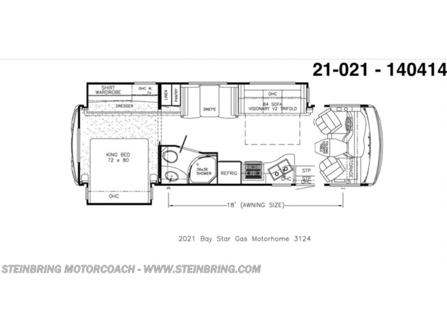 21 021 140414 2021 Newmar Bay Star 3124 Class A For Sale In Garfield Mn