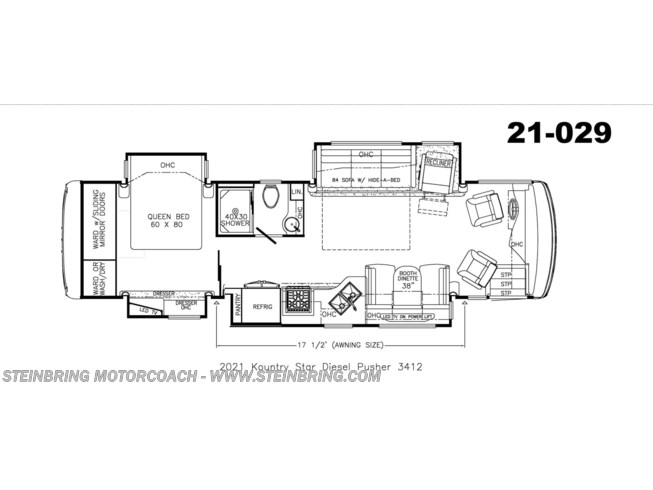 21 029 2021 Newmar Kountry Star 3412 Diesel Pusher For Sale In Garfield Mn