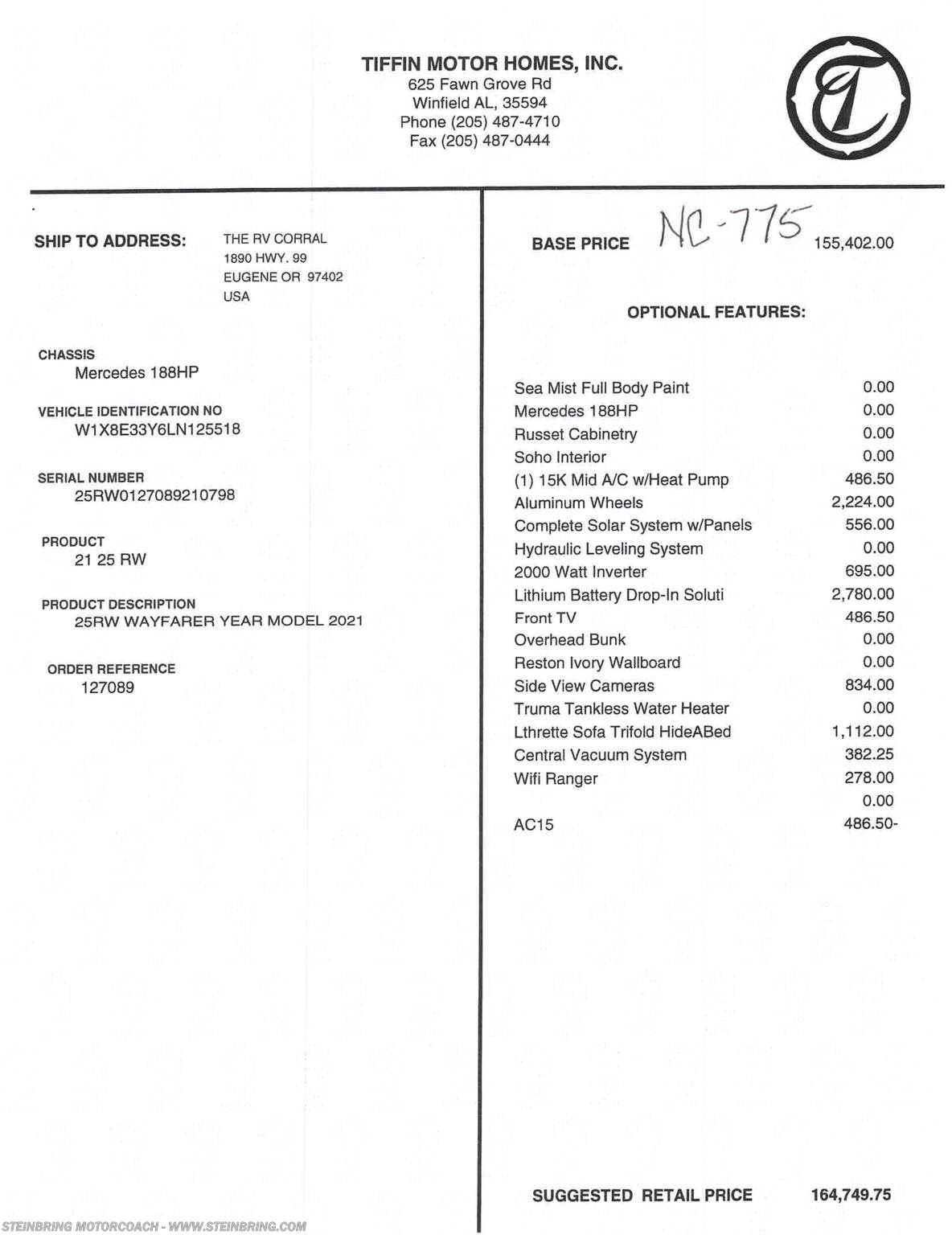 2021 Wayfarer 25 RW SOLD by Tiffin from Steinbring Motorcoach in Garfield, Minnesota