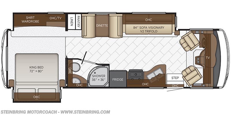 Floorplan of 2021 Newmar Bay Star 3124