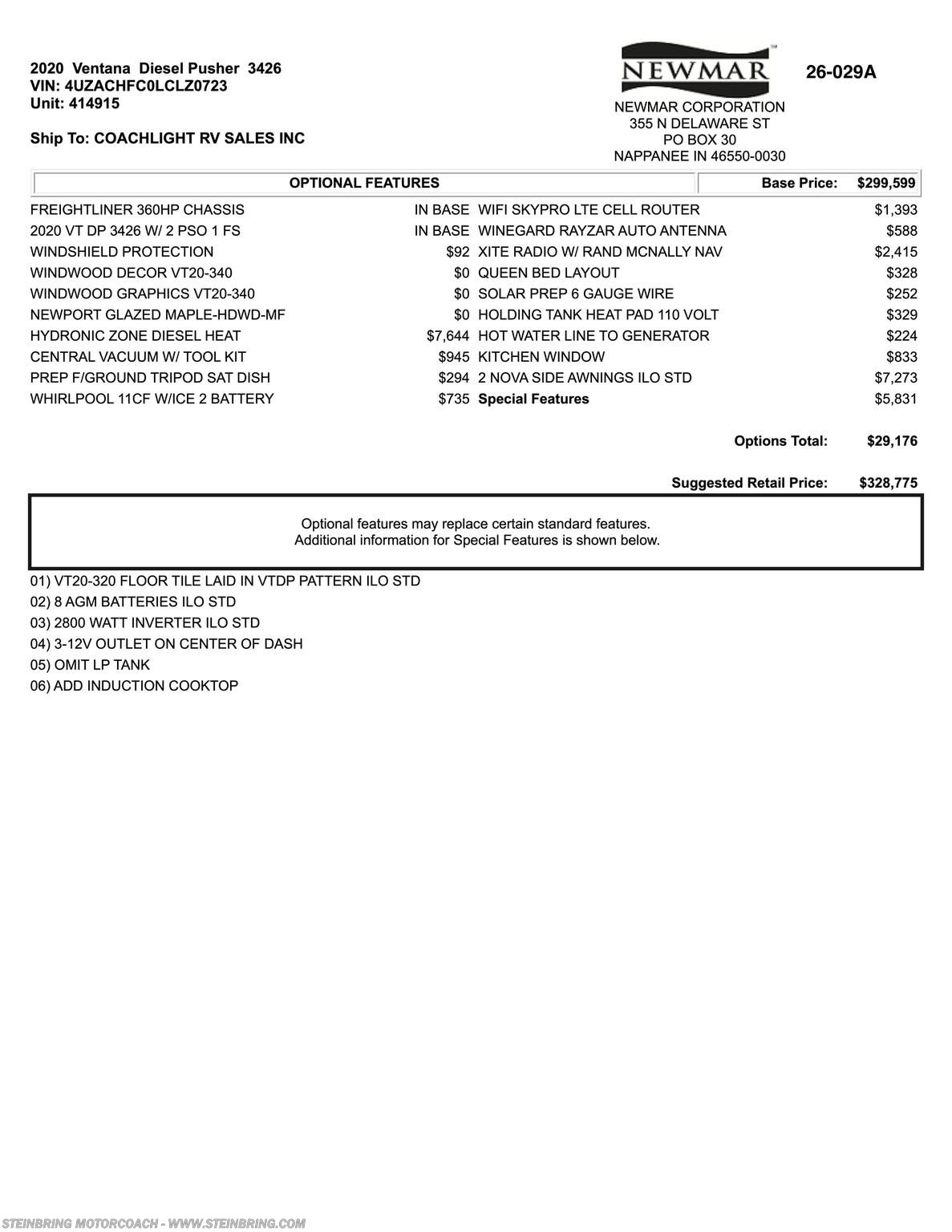 2020 Ventana 3426 by Newmar from Steinbring Motorcoach in Garfield, Minnesota