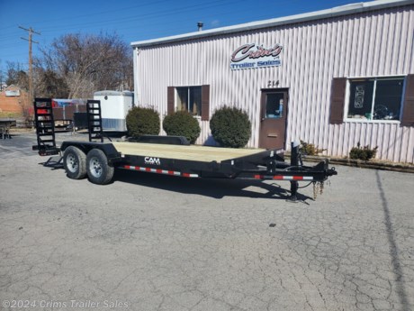 &lt;p&gt;CAM equipment trailer, 18&#39; flat deck with a 2&#39; cleated dove tail, flip up ramps, 7k axles with brakes on both, adjustable coupler, 12k drop leg jack, stake pockets and rub rail, 6 d-rings, LED lighting. Wheels on trailer are Black.&lt;/p&gt;
&lt;p&gt;&amp;nbsp;&lt;/p&gt;