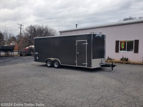 &lt;p&gt;20&#39; 8&#39; Wide cargo trailer with brakes on both axles, 6&quot; extra height, ramp door with door flap, side wall vents, 4 recessed 5k D-rings, 9950 GVWR&amp;nbsp; IN STOCK&lt;/p&gt;
&lt;p&gt;Trailer in STOCK is SILVERFROST COLOR! Not the color pictured!&lt;/p&gt;