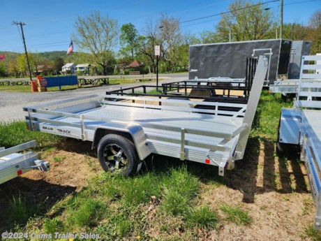 &lt;p&gt;6&#39;4&quot; x 12&#39; aluminum Bear Track trailer with rear ramp gate, aluminum wheels, and deck, flip up jack, full LED lighting, Ramp gate will lay down into bed when possible. Torsion axle this one has optional 2 rail sides.&lt;/p&gt;