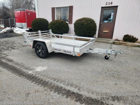 &lt;p&gt;Bear Track aluminum 5.5X8 landscape trailer with one side rail, Aluminum wheels, bifold gate, flip up jack, torsion axle, aluminum deck.&lt;/p&gt;