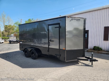 &lt;p&gt;Intrepid 7x16 with OHV package, 7&#39; inside height, ramp door with flap, side door, blacked out exterior trim, 4 Drings, extra exterior trim, nice one! With aluminum wheels add $600.00&lt;/p&gt;