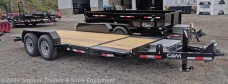 NEW 2023 CAM 19&#39; (4+15) XW Lo Pro Split Tilt Trailer
CASH OR CHECK PRICE $10,999!!!
GVW: 15400#
UNLADEN: 3500#
PAYLOAD: 11900#
# EXTRA WIDE SPLIT DECK TILT TRAILER
The Extra Wide Split Deck Tilt Trailer from CAM Superline is specifically designed for hauling wide equipment. With a width of [83 inches between the fenders](https://camsuperline.com/wp-content/uploads/2022/12/83-Inches-Between-Fenders.mp4), [Removable Diamond Plate Fenders](https://camsuperline.com/wp-content/uploads/2022/12/Removable-Diamond-Plate-Fenders.mp4), as well as a fixed portion of the deck for a convenient way for hauling attachments, this tilt trailer is sure to make transporting your equipment a breeze!

FEATURES
* Adjustable 2-5/16&quot; Ball Coupler or Pintle Ring
* Safety Chains
* 7-Way SAE Plug
* Zip Breakaway System
* 7K Bolt-On Drop Leg Jack (12K Bolt-On Drop Leg Jack Standard on 7 &amp; 8 Ton Models)
* [Removable Diamond Plate Fenders](https://camsuperline.com/wp-content/uploads/2022/12/Removable-Diamond-Plate-Fenders.mp4)
* EZ Lube Axles 4&quot; Drop (6 &amp; 7 Ton Models)
* Torflex Axles
* Electric Brake Axles (2)
* Nev-R-Adjust Brakes
* Silver Wheels
* Epoxy Primer
* Polyurethane Paint Finish
* Pressure-Treated Pine Decking ([Oak Decking](https://camsuperline.com/wp-content/uploads/2022/12/Oak-Decking.mp4) Standard on 8 Ton Models)
* [Spare Tire Mount](https://camsuperline.com/wp-content/uploads/2022/12/Spare-Tire-Mount-5.mp4)
* (8) [D-Ring Tie Downs](https://camsuperline.com/wp-content/uploads/2022/12/D-Ring-Tie-Downs-3.mp4) - 5/8&quot; (4 Stat., 4 Tilt)
* Pallet Fork Carrier (N/A w/Gooseneck)
* Aluminum Toolbox
* Banjo Eye Tie-Downs (2)
* Sealed Wiring Harness
* [LED Lights](https://camsuperline.com/wp-content/uploads/2022/12/LED-Lights-3.mp4) - Rubber Mounted
* [Adjustable Hydraulic Cushion Cylinder](https://camsuperline.com/wp-content/uploads/2022/12/Adjustable-Hydraulic-Cushion-Cylinder-2.mp4)
* Three Year Warranty
* Frame: 6x4x3/8 Angle
* Crossmembers: 3&quot; Channel
* Tongue: 6&quot; Channel @ 10.5 lb
* Coupler: Adjustable
* Jack: 12K Bolt-On Drop Leg Jack
* Fenders: Removable Diamond Plate
* Axles: 7000# Greased Torsion
* Wheels: 23580R16
* Decking: Pressure-Treated Pine
* Lights: LED Lights - Rubber Mounted
* Electric Plug - 7-WAY SAE Plug
* Finish: PPG Industrial Polyurethane Paint
* Between Fenders: 83&quot;
* Deck Height: 22&quot;
* Coupler Height: 20.5&quot; - 25&quot;
* Load Angle: 14 Degrees
WE ARE YOUR ONE STOP SHOP FOR ALL PENNDOT PAPERWORK, FINANCING &amp; INSPECTIONS WHEN YOU PURCHASE A TRAILER HERE AT SMOUSE&#39;S.
** FINANCING AVAILABLE FOR THOSE WHO QUALIFY
** FULL SERVICE CENTER TO INCLUDE INSPECTION,REPAIRS &amp; MODIFICATIONS
** WE STOCK TRAILER PARTS AND ACCESSORIES
** NEED A BRAKE CONTROL? WE INSTALL YOUR BREAK CONTROL WHILE WE ARE DOING YOUR PAPERWORK (IF TRUCK IS PREWIRED) ON YOUR NEW TRAILER.
** WE ARE A MEMBER OF COSTARS
WE ACCEPT CASH-CHECK, VISA &amp; MASTERCARD
*Price, if shown, does not include government &amp; PENNDOT fees, taxes, dealer document preparation charges or any finance charges (if applicable). FOB Mt Pleasant, Pa
Final actual sales price will vary depending on options or accessories selected.
NOTE: Models with a price of &quot;Request a Quote&quot; are always included in a $0 search, regardless of actual value