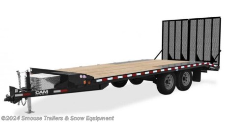 NEW 2023 CAM Superline 17+3 General Duty Deckover Tagalong w/ Landscape Ramps
GVW: 9900#
Unladen: 2900#
Payload: 7000#
Model: 5CAM820LDDO
Main Frame: 5&quot; Channel @ 6.7 lb
Crossmembers: 3&quot; Channel
Side Rail: 5&quot; Channel @ 6.7 lb
Tongue: 5&quot; Channel @ 6.7 lb
Beavertail: 3&#39;
Coupler: Adjustable Coupler
Jack: 7K Bolt-On Drop
Axles: 5200#
Suspension: Slipper Spring Suspension
Tires: 22575R16 Silver Spoke Wheels
Decking: Pressure Treated Pine Decking
Light: LED - Rubber Mounted
Electric Plug: 7 Way SAE Plug
Finish: PPG Industrial Polyurethane Paint
Overall Length / Flat: 262&quot; / 216&quot;
Deck Height: 30&quot;
Coupler Height: 15&quot; - 21.5&quot;
Ramps: 5&#39; Spring Assisted Landscape Ramps
# GENERAL DUTY DECKOVER TRAILER
If you&#39;re looking to haul multiple pieces of small equipment, the General Duty Deckover Trailer is the ideal trailer for you. With it&#39;s 5 Spring Assisted Split Landscape Ramps, it takes the guess work out of loading and unloading your equipment.
FEATURES
* Adjustable 2-5/16&quot; Ball Coupler or Pintle Ring
* Safety Chains
* 7-Way SAE Plug
* Zip Breakaway System
* 7K Bolt-On Drop Leg Jack
* 5&#39; Spring-Assisted Split Landscape Ramps
* EZ Lube Axles
* Electric Brakes Axles (2)
* Nev-R-Adjust Brakes
* Slipper Spring Suspension
* Silver Wheels
* Epoxy Primer
* Polyurethane Paint Finish
* Pressure-Treated Pine Decking
* Spare Tire Mount
* Stake Pockets and Rub Rail
* Aluminum Toolbox
* Mud Flaps
* Sealed Wiring Harness
* LED Lights -- Rubber Mounted
* Three Year Warranty
WE ARE YOUR ONE STOP SHOP FOR ALL PENNDOT PAPERWORK, FINANCING &amp; INSPECTIONS WHEN YOU PURCHASE A TRAILER HERE AT SMOUSE&#39;S.
** FINANCING AVAILABLE FOR THOSE WHO QUALIFY
** FULL SERVICE CENTER TO INCLUDE INSPECTION,REPAIRS &amp; MODIFICATIONS
** WE STOCK TRAILER PARTS AND ACCESSORIES
** NEED A BRAKE CONTROL? WE INSTALL YOUR BREAK CONTROL WHILE WE ARE DOING YOUR PAPERWORK (IF TRUCK IS PREWIRED) ON YOUR NEW TRAILER.
** WE ARE A MEMBER OF COSTARS
_ WE ACCEPT CASH-CHECK, MASTERCARD &amp; VISA _
*Price, if shown, does not include government &amp; PENNDOT fees, taxes, dealer document preparation charges or any finance charges (if applicable). FOB Mt Pleasant, Pa
Final actual sales price will vary depending on options or accessories selected.
NOTE: Models with a price of &quot;Request a Quote&quot; are always included in a $0 search, regardless of actual value