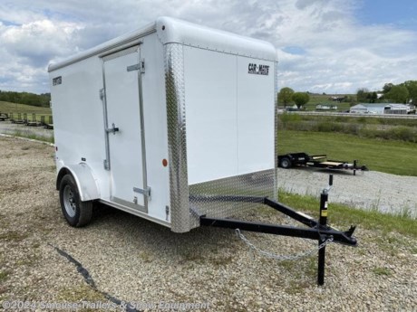 NEW 2023 5x10 Sportster Cargo Trailer w/ Ramp Door
OPTIONS ADDED:
6&quot; Additional Height (68&quot; Inside, 61&quot; Door)
Side Door
Silver Spoke Wheels &amp; Tires
Economy Wall Vent w/Cover
Wall Switch
12V LED 9&quot; Ceiling Light
CASH OR CHECK PRICE $4725!!!
GVW: 2990#
Unladen: 1210#
Payload: 1780#
MODEL: CM510EC
SPECS:
Axle: 3500# Dexter Spring
Coupler: 2&quot;
Overall Exterior Length: 14&#39;3&quot;
Overall Exterior Height: 88&quot;
Overall Exterior Width: 79.5&quot;
Interior Box Length: 9&#39;8&quot;
Interior Box Width: 56&quot;
Interior Height: 68&quot;
Platform Height: 19&quot;
Hitch Height: 18&quot;
Rear Doors: Ramp 54x61
Side Man Door: 30&quot;
Crossmembers: 2x2x1/8 Steel Angle
Frame: 2x3
STANDARD FEATURES
205/75R15 C Range Tires
Silver Spoke Wheels-- Bolt Pattern 5 -- 4 1/2
A-Frame Tongue w/Safety Chains and Hooks
Genuine Dexter Spring Axles w/E-Z Lube Hubs
2000# Tongue Jack
3/8 Plywood Walls -- 16 OC
.030 Exterior Aluminum -- Black or White (Colors Optional)
.032 Seamless 1 pc. Aluminum Roof -- LIFETIME WARRANTY
Aluminum Roof Bows -- 24 OC
3/4 Plywood Floor -- Unpainted -- LIFETIME WARRANTY
Structural Steel Tube Frame
Aluminum Diamond Plate Corners
16 Aluminum Diamond Plate Front Stone Guard
Smooth Aluminum Fender
Hot Dipped Galvanized Door Hardware
LED Lighting -- LIFETIME WARRANTY
WE ARE YOUR ONE STOP SHOP FOR ALL PENNDOT PAPERWORK, FINANCING &amp; INSPECTIONS WHEN YOU PURCHASE A TRAILER HERE AT SMOUSE&#39;S.
** FINANCING AVAILABLE FOR THOSE WHO QUALIFY
** FULL SERVICE CENTER TO INCLUDE INSPECTION,REPAIRS &amp; MODIFICATIONS
** WE STOCK TRAILER PARTS AND ACCESSORIES
** NEED A BRAKE CONTROL? WE INSTALL YOUR BREAK CONTROL WHILE WE ARE DOING YOUR PAPERWORK (IF TRUCK IS PREWIRED) ON YOUR NEW TRAILER.
** WE ARE A MEMBER OF COSTARS
_ WE ACCEPT CASH-CHECK, VISA &amp; MASTERCARD _
*Price, if shown, does not include government &amp; PENNDOT fees, taxes, dealer document preparation charges or any finance charges (if applicable). FOB Mt Pleasant, Pa
Final actual sales price will vary depending on options or accessories selected.
NOTE: Models with a price of &quot;Request a Quote&quot; are always included in a $0 search, regardless of actual value