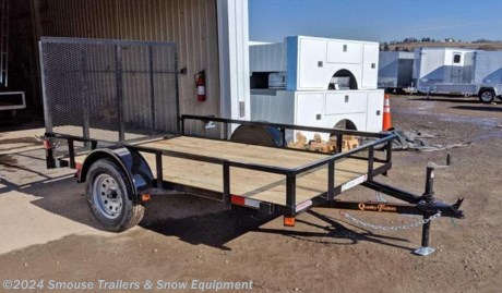 NEW 2023 Quality 5x10 General Duty Utility Trailer
General Duty models feature an upgraded all-angle frame. The main frame is 3x3x3/16 angle iron with a 2x2x1/8 angle top rail and a 3&quot; channel tongue. Running gear is a spring suspension 3,500 lb. axle with radial tires. A 4&#39; landscape gate, treated wood floor, and stud-mounted lighting are standard. There is skip spacing reflective tape on General Duty models.
GVW: 2990#
Unladen: 720#
Payload: 2270#
Model: 510GD
OPTIONS ADDED:
LED Lights
SPECS:
Treated wood deck
60&quot; between fenders
3500 lb. idler axle
Double eye spring suspension
205/75 R15 load range C 6 ply rating Castle Rock Radial tires
3x3x3/16&quot; angle frame
2x2x1/8&quot; top rail
2x2x3/16&quot; angle cross members on 60&quot; wide
3&quot; channel tongue
4 ft. full landscape gate
2&quot; A-frame coupler
Top wind jack
Fenders with backs
Steps in front and behind fenders
Safety chains and DOT approved lighting
Primed, 2 coats of acrylic enamel, pin striped
WE ARE YOUR ONE STOP SHOP FOR ALL PENNDOT PAPERWORK, FINANCING &amp; INSPECTIONS WHEN YOU PURCHASE A TRAILER HERE AT SMOUSE&#39;S.
** FINANCING AVAILABLE FOR THOSE WHO QUALIFY
** FULL SERVICE CENTER TO INCLUDE INSPECTION,REPAIRS &amp; MODIFICATIONS
** WE STOCK TRAILER PARTS AND ACCESSORIES
** NEED A BRAKE CONTROL? WE INSTALL YOUR BREAK CONTROL WHILE WE ARE DOING YOUR PAPERWORK (IF TRUCK IS PREWIRED) ON YOUR NEW TRAILER.
** WE ARE A MEMBER OF COSTARS
_ WE ACCEPT CASH-CHECK &amp; ALL MAJOR CREDIT CARDS _
*Price, if shown, does not include government &amp; PENNDOT fees, taxes, dealer document preparation charges or any finance charges (if applicable). FOB Mt Pleasant, Pa
Final actual sales price will vary depending on options or accessories selected.
NOTE: Models with a price of &quot;Request a Quote&quot; are always included in a $0 search, regardless of actual value